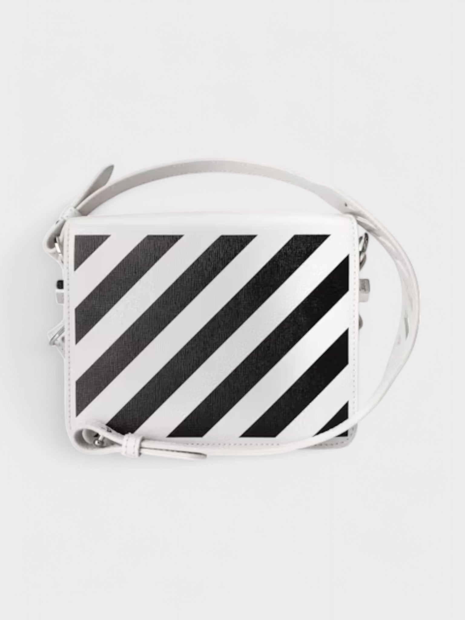 Off White Diag Flap Bag Off White Black - Supplied FashionOff White