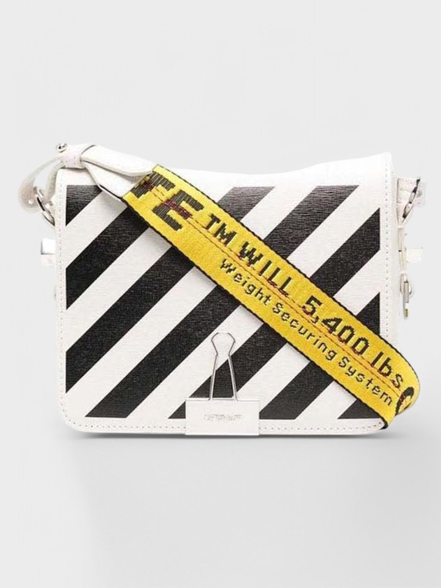 Off White Diag Flap Bag Off White Black - Supplied FashionOff White