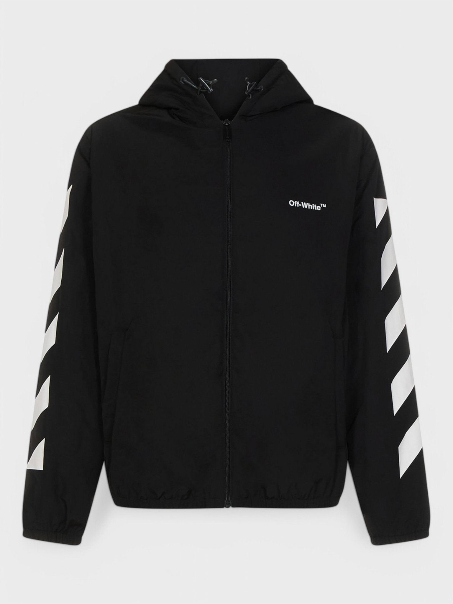 Off - White Diag Light Padded Puffer Black/White - Supplied FashionOFF WHITE