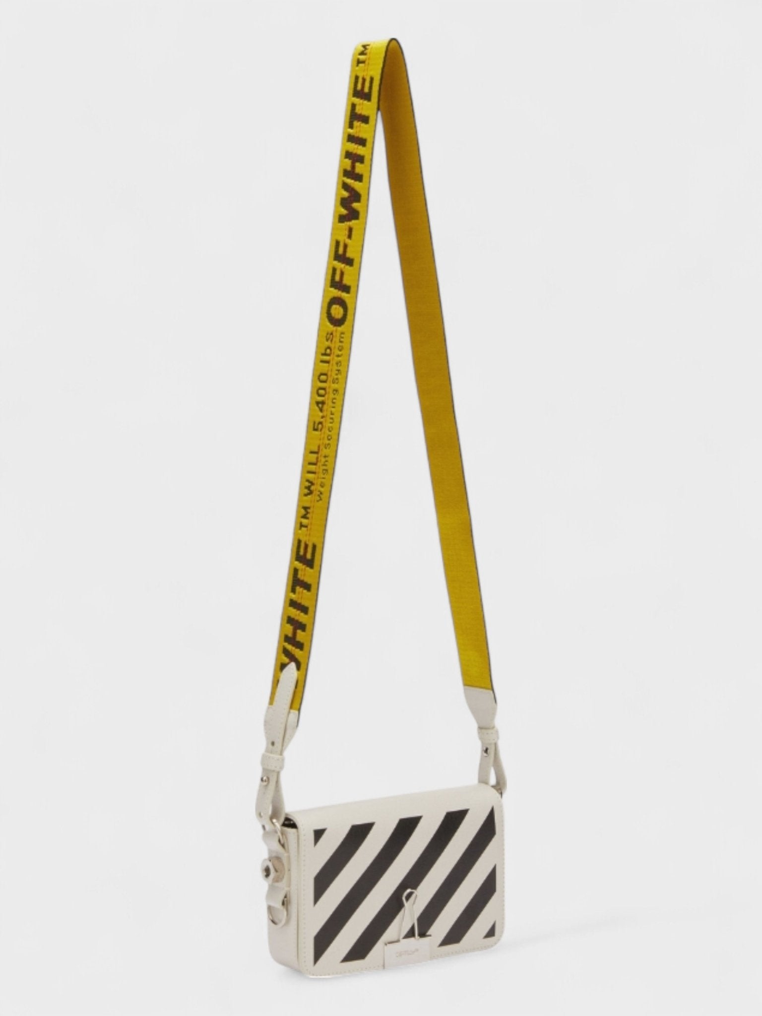 Off - White Diag Logo Shoulder Bag White Black - Supplied FashionOff - White