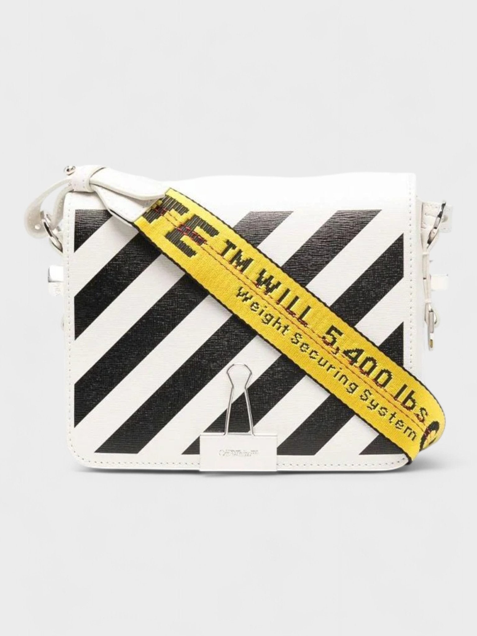 Off - White Diag Logo Shoulder Bag White Black - Supplied FashionOff - White