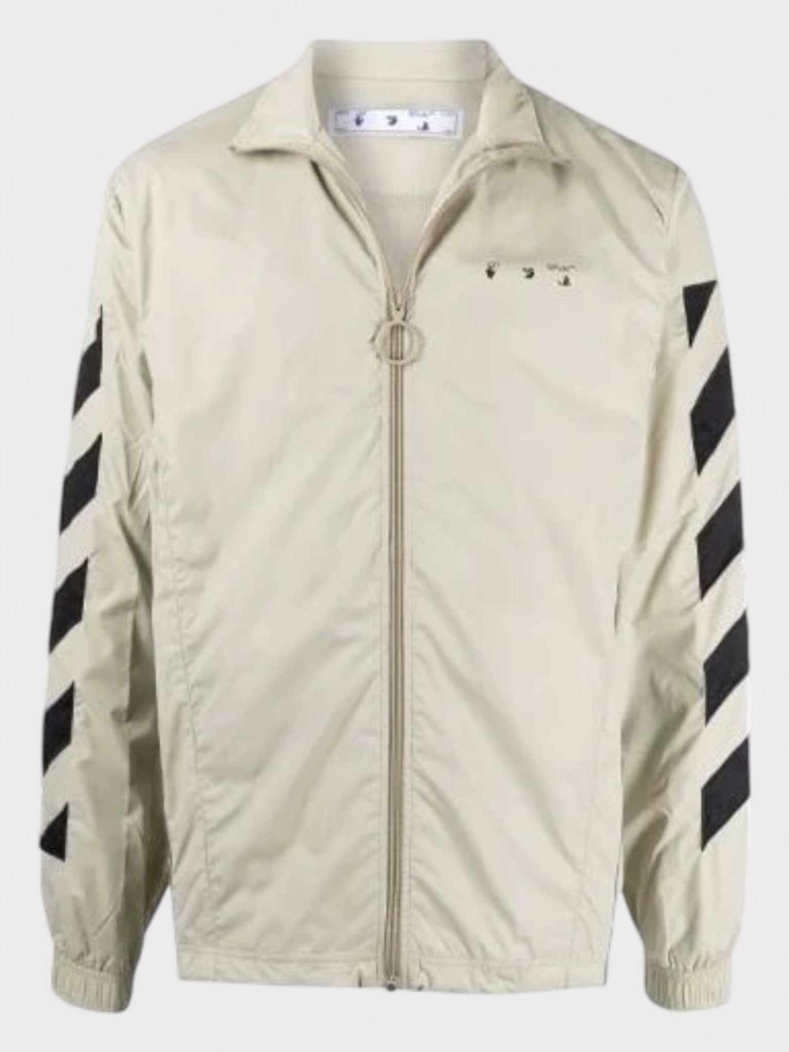 Off - White Diag Nylon Tracktop Abbey Stone - Supplied FashionOff - White