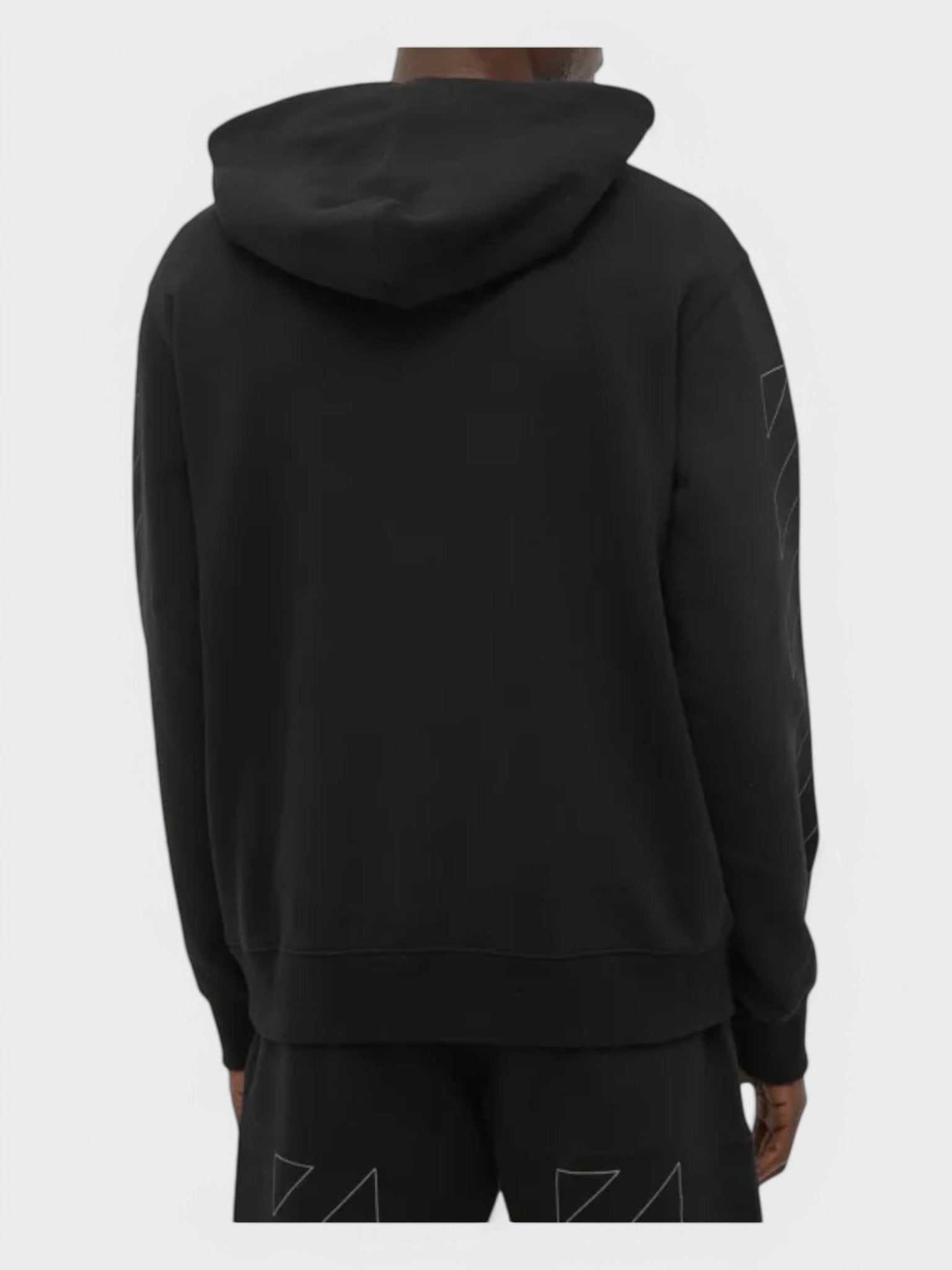 Off - White Diag Outline Slim Hoodie Black - Supplied FashionOFF WHITE