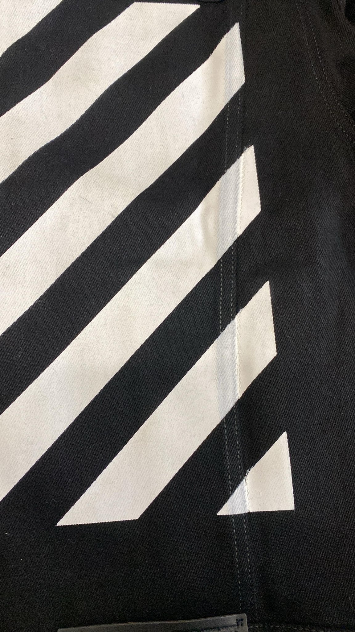 Off - White Diag - Stripe Denim Jacket Black/White M - Supplied FashionOff - White