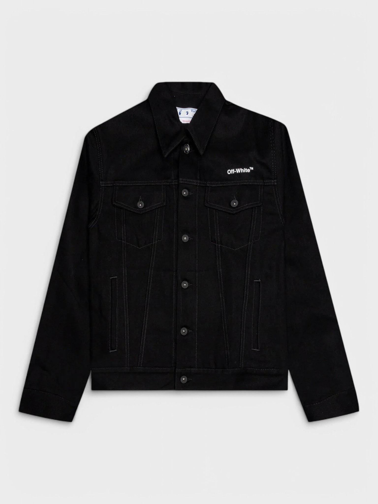 Off - White Diag - Stripe Denim Jacket Black/White - Supplied FashionOFF WHITE