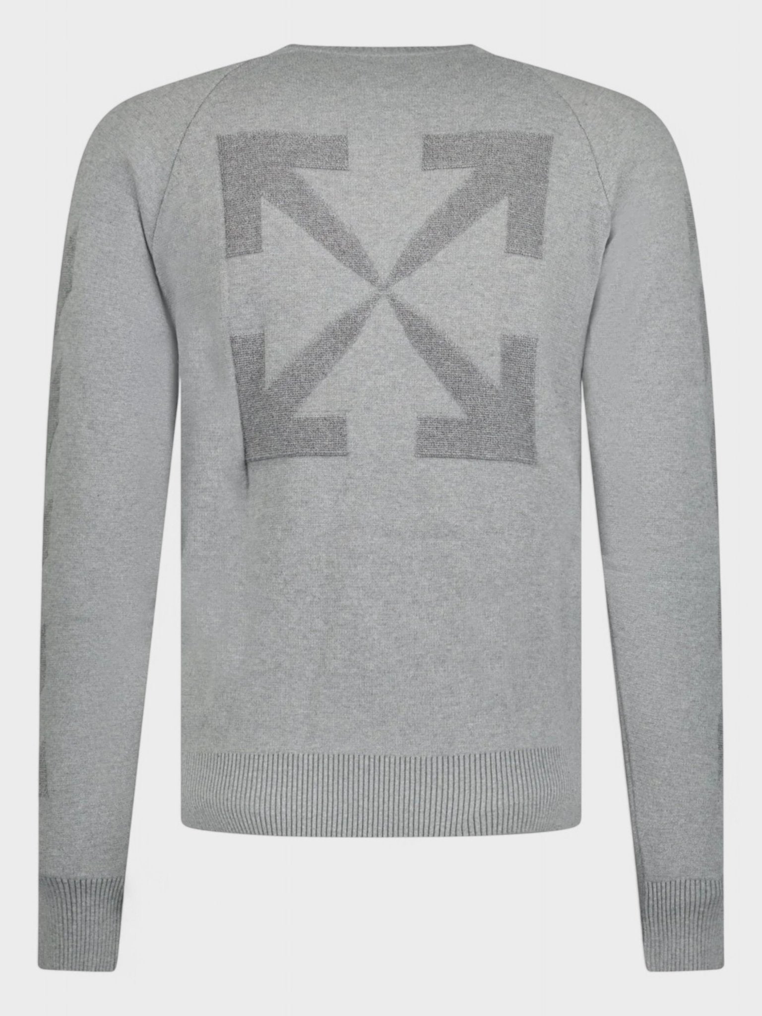 Off - White Diag Sweat It Knit Crewneck Grey - Supplied FashionOFF WHITE