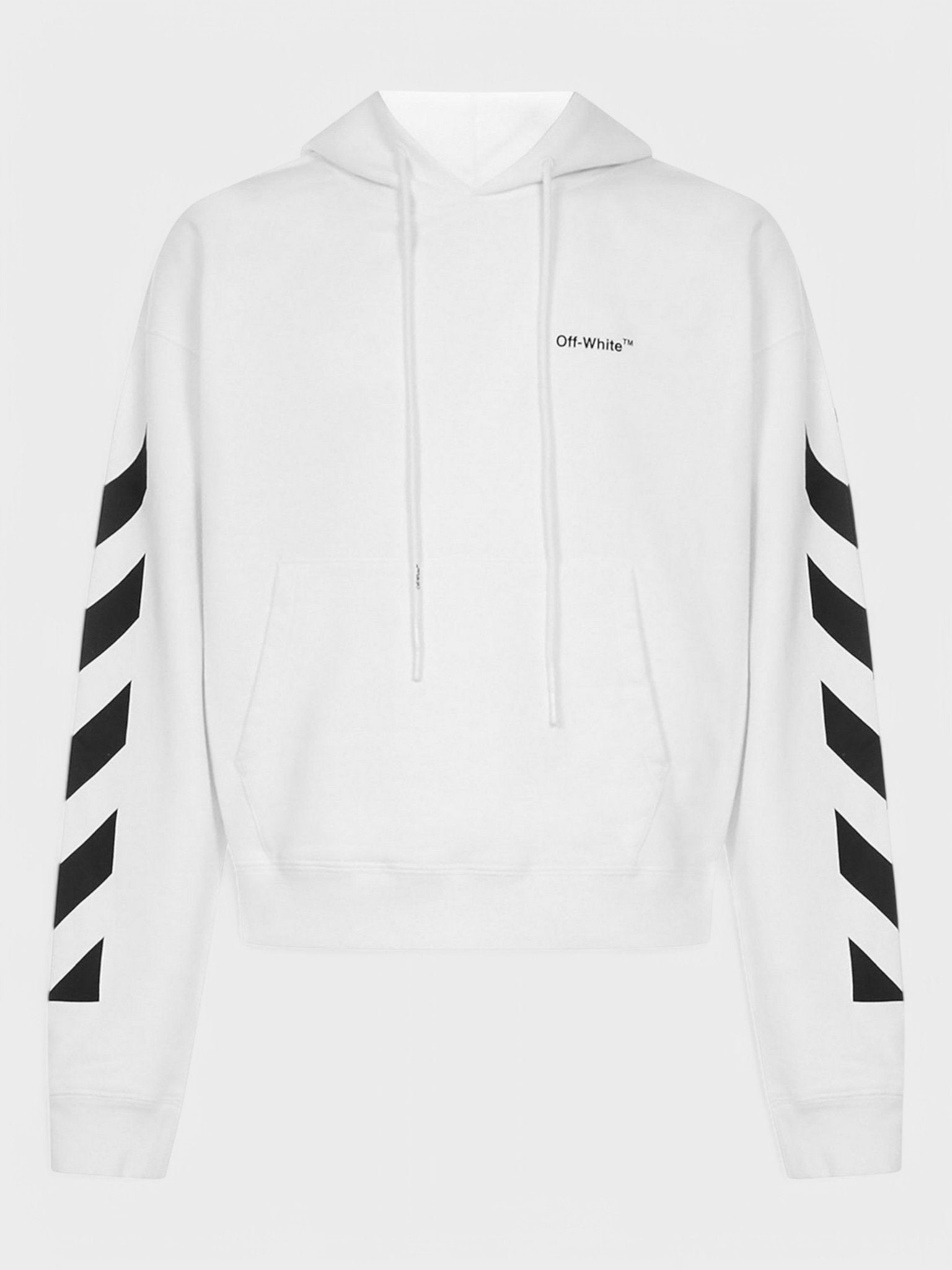 Off - White Diagonal Helvetica Oversized Hoodie White/Black - Supplied FashionOFF WHITE