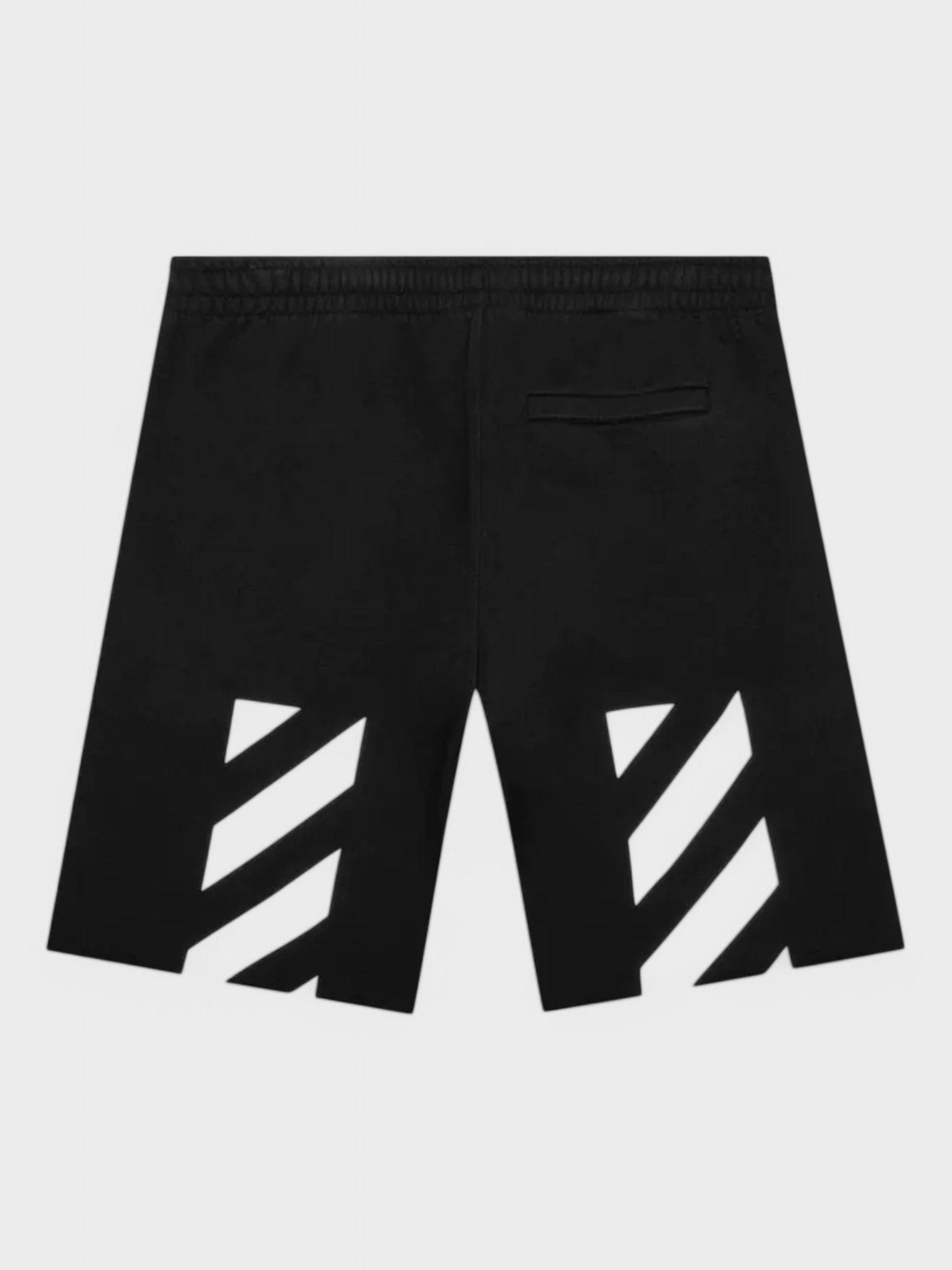 Off - White Diagonal Helvetica Shorts Black/White - Supplied FashionOFF WHITE