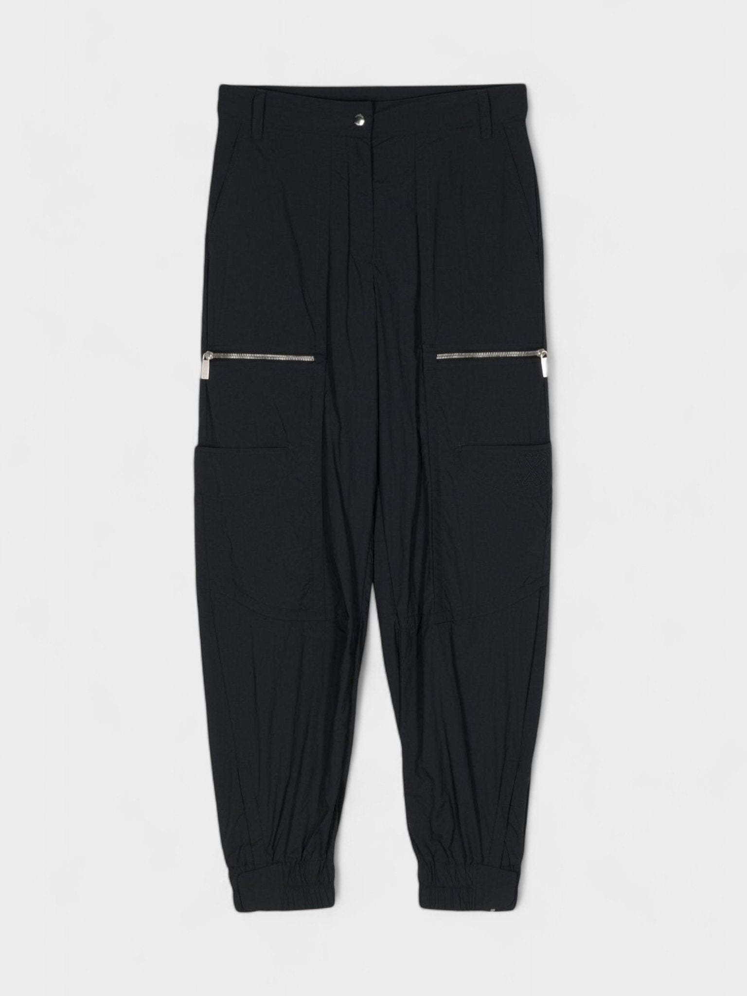 Off - White Embroidered Cargo Pants Dark Blue - Supplied FashionOff White