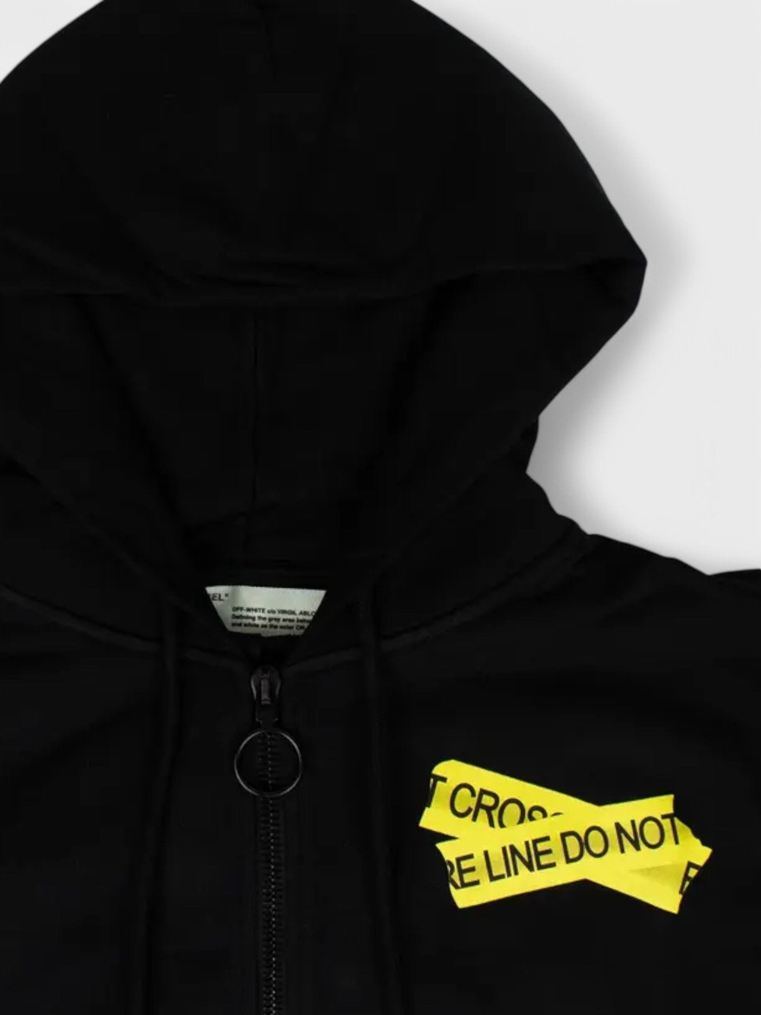 Off - White Firetape ZIp Up Hoodie Black - Supplied FashionOff - White