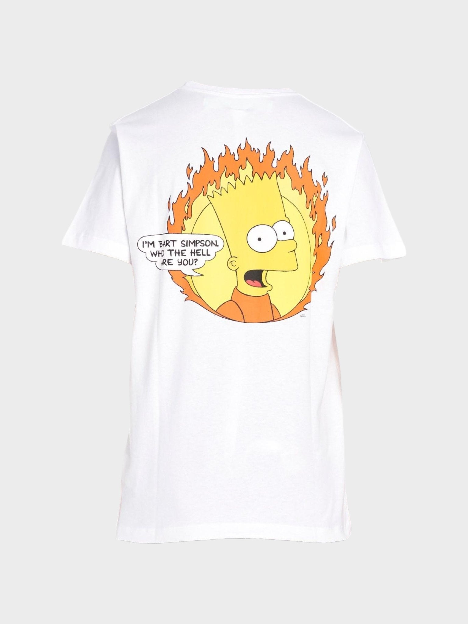 Off - White Flamed Bart Slim Tee White - Supplied FashionOff - White