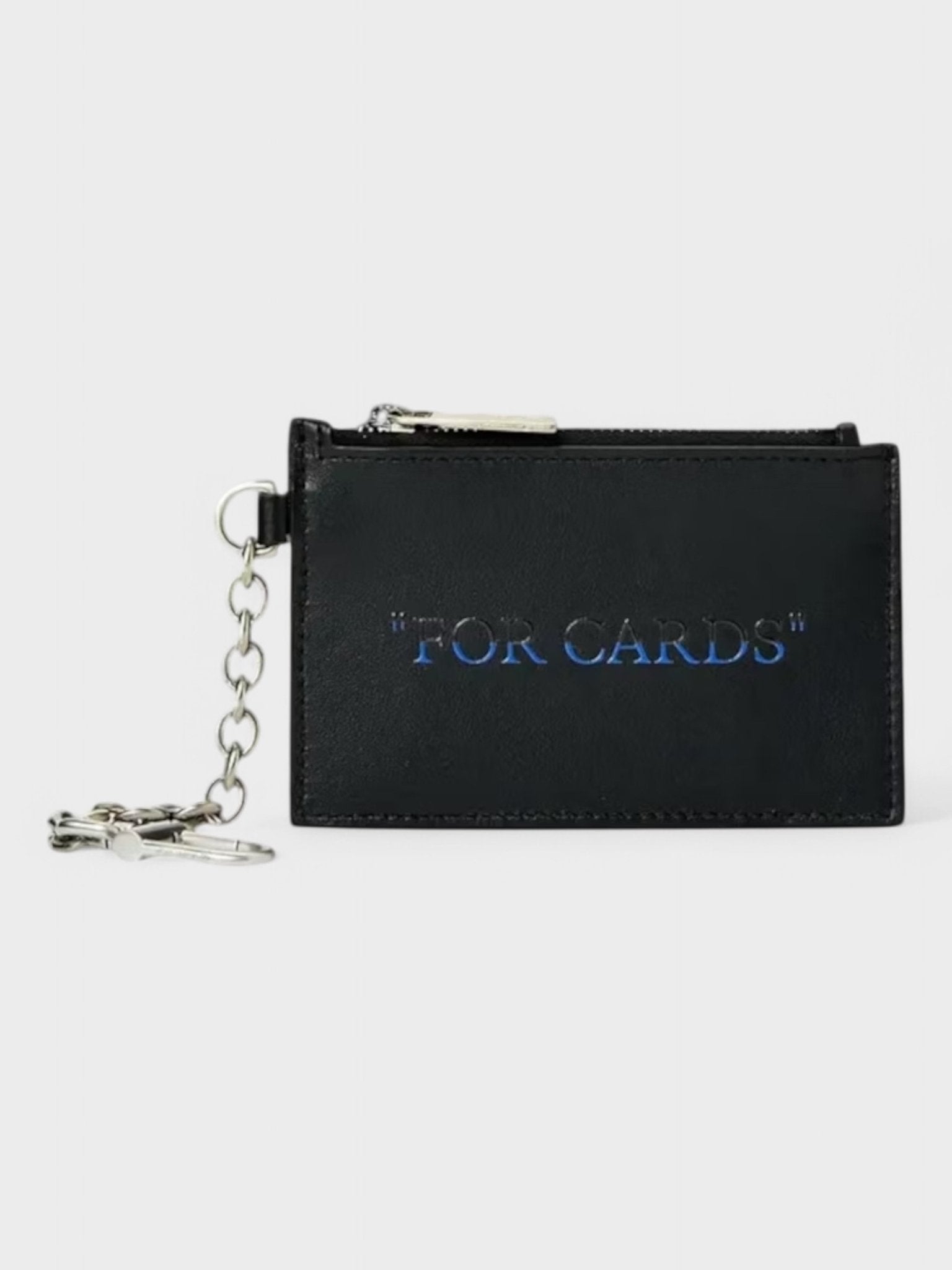 Off - White "For Cards" Quote Bookish Key Ring Card Case Black/Blue - Supplied FashionOFF WHITE