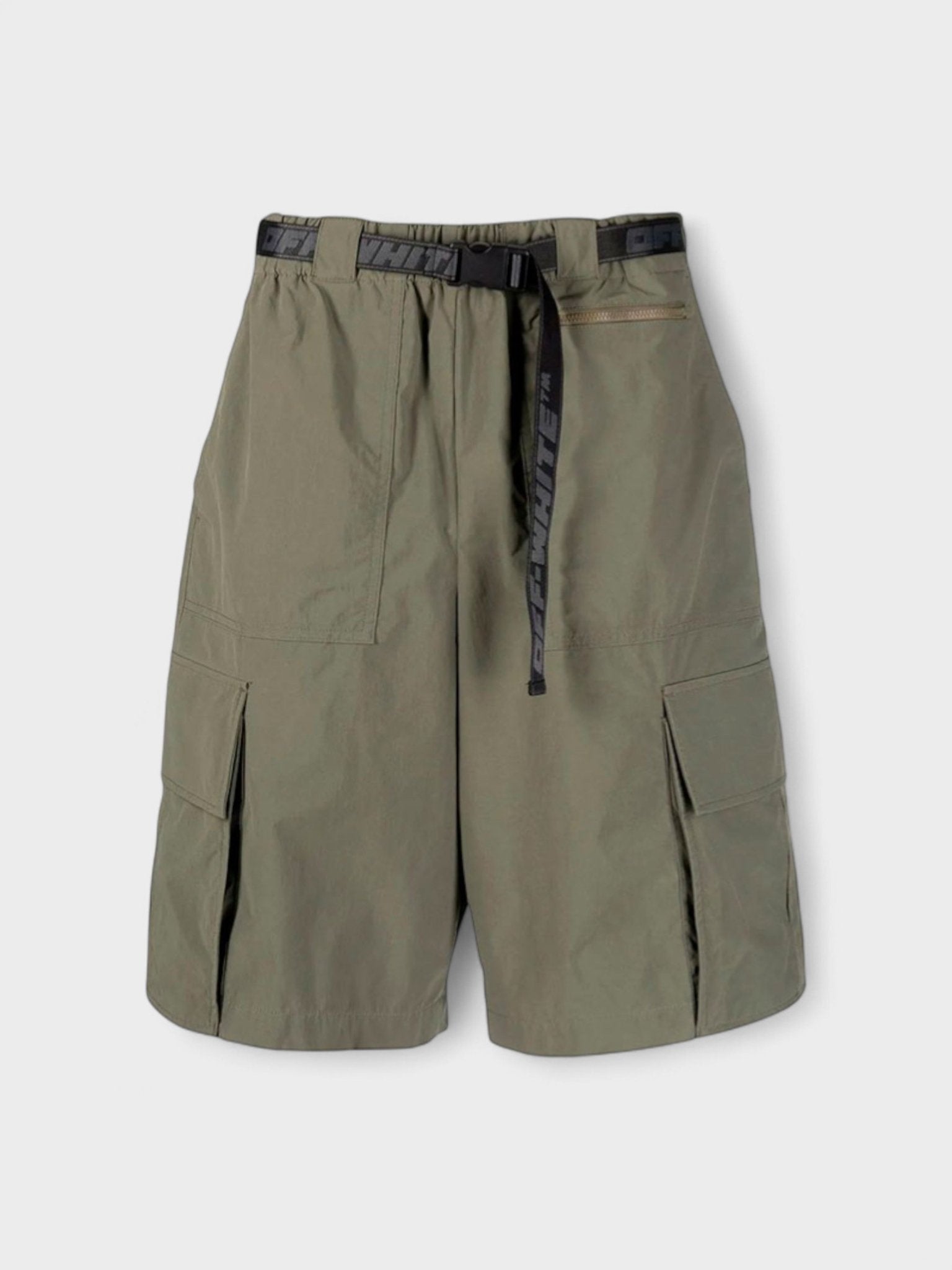 Off - White Industrial Belt Cargo Shorts Green - Supplied FashionOff - White
