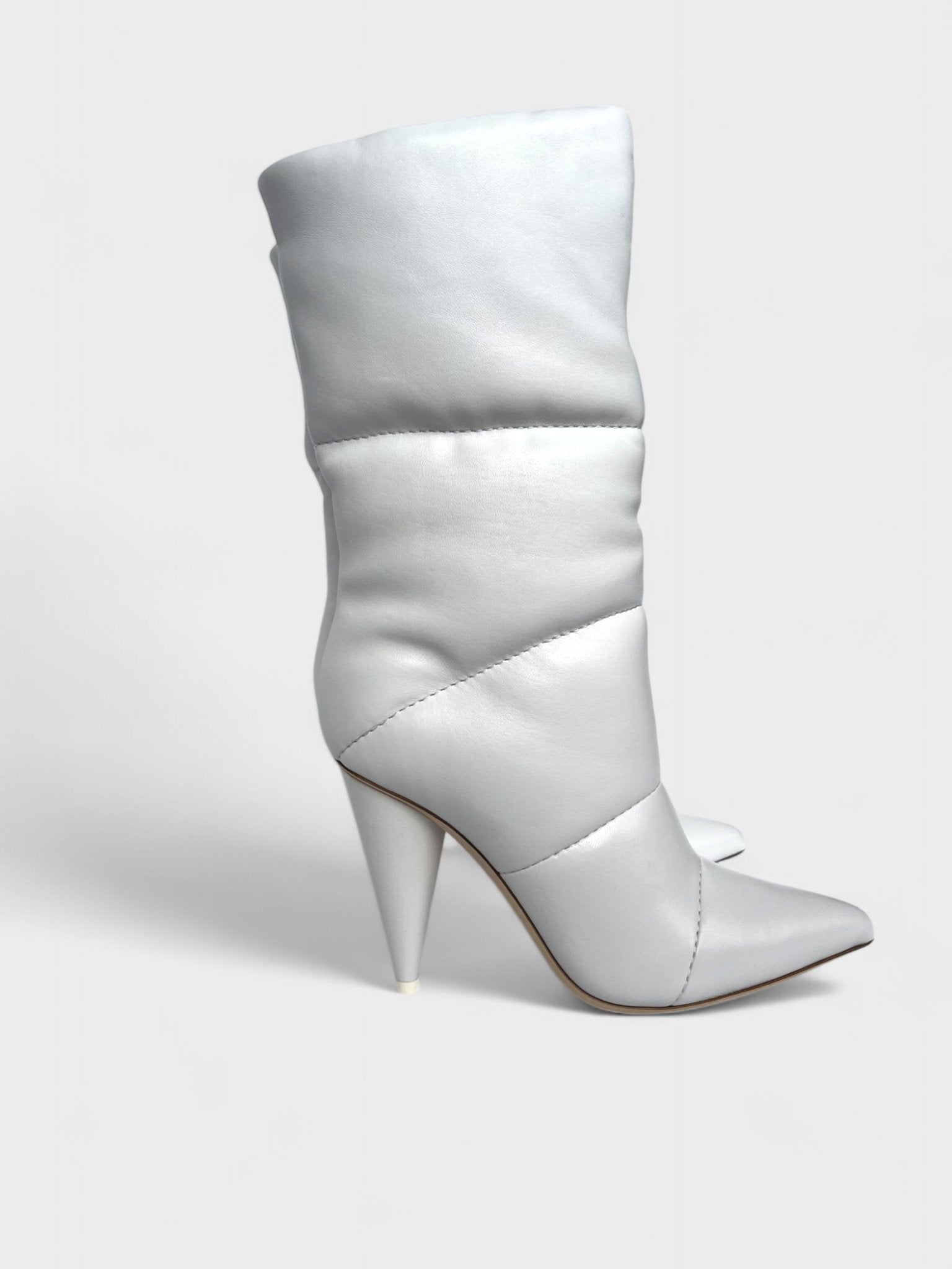 Off White Jimmy Choo 'Sara 100' White Boots - Supplied FashionOff White