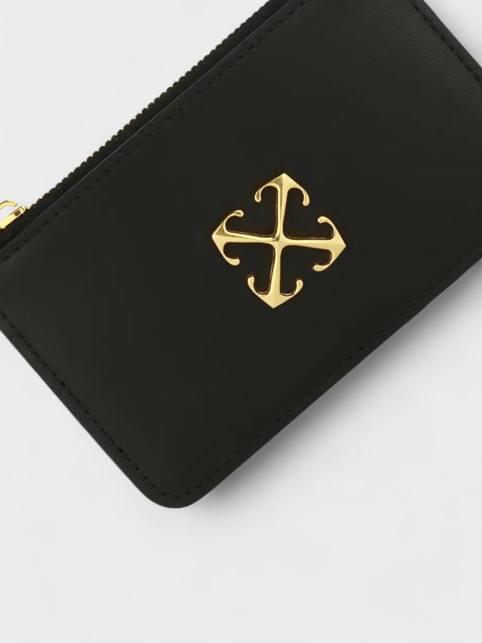 Off - White Jitney Arrows Plaque Leather Wallet Black - Supplied FashionOff - White
