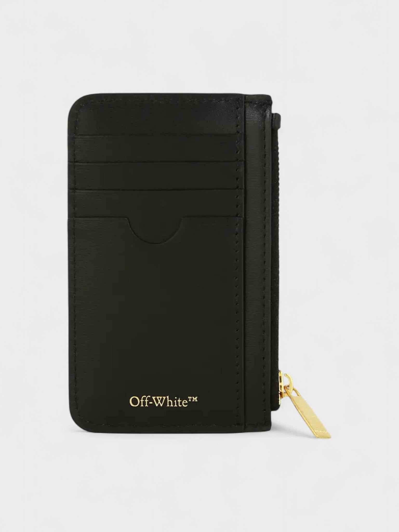 Off - White Jitney Arrows Plaque Leather Wallet Black - Supplied FashionOff - White
