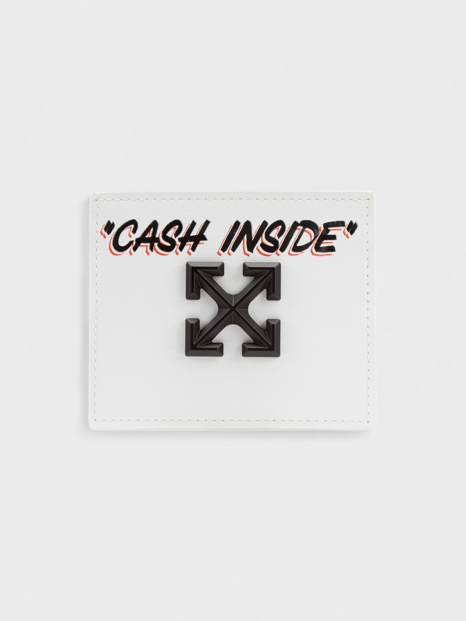Off - White Jitney Simple Card Case Quote White - Supplied FashionOff - White