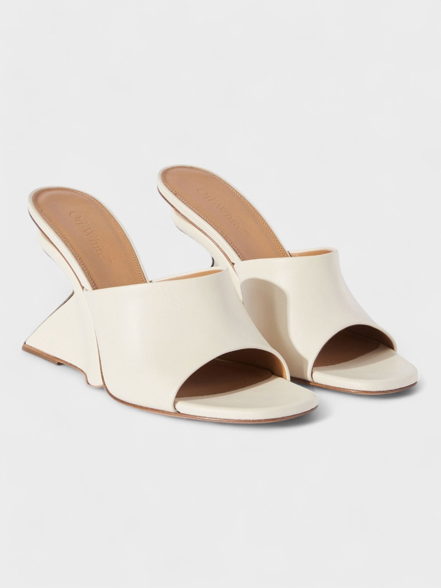 Off - White Jug Wedge Mule Beige - Supplied FashionOff White