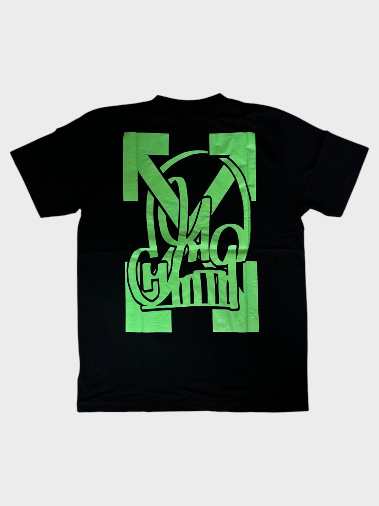 Off White Katsu TV S/S T-Shirt Black Green Fluo - Supplied FashionOff White