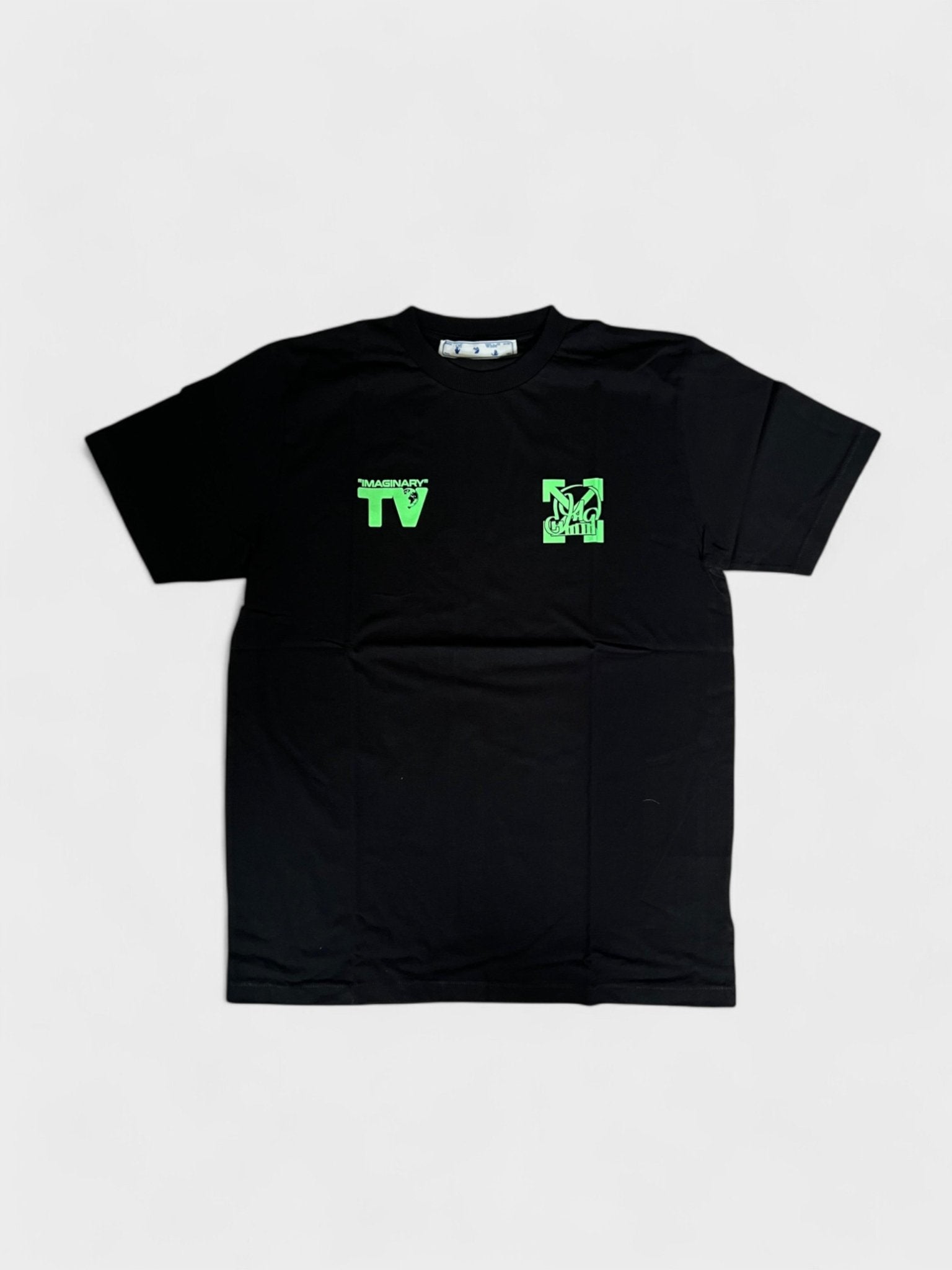 Off White Katsu TV S/S T-Shirt Black Green Fluo - Supplied FashionOff White