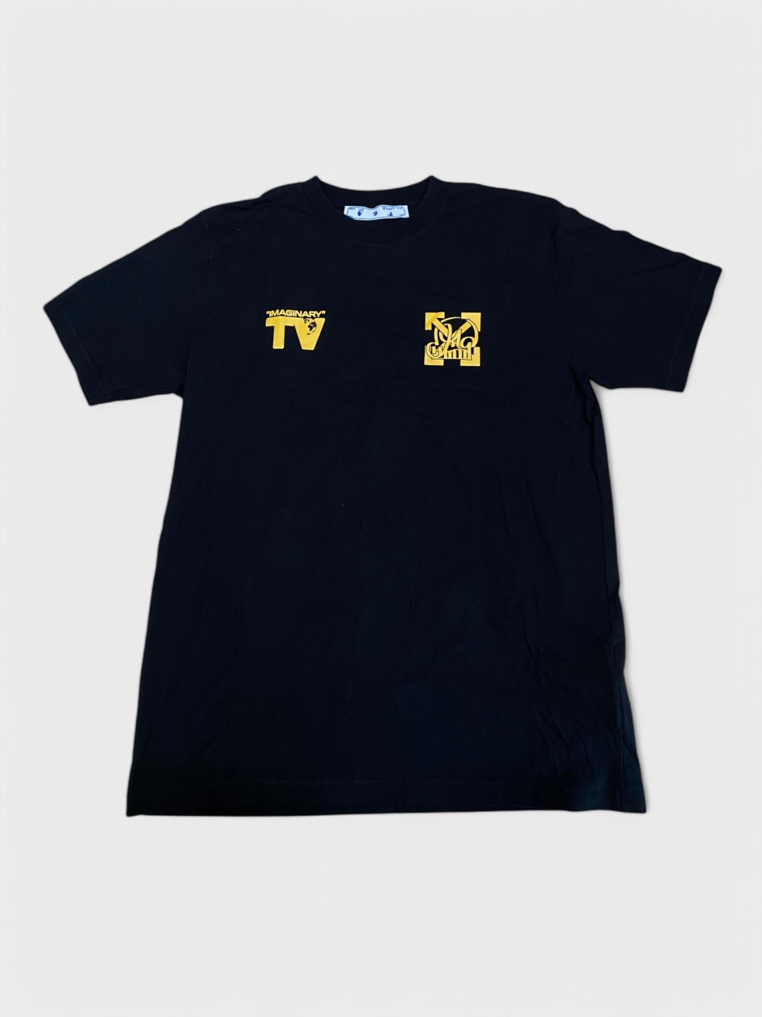 Off White Katsu Tv S/S T-Shirt Black Yellow - Supplied FashionOff White