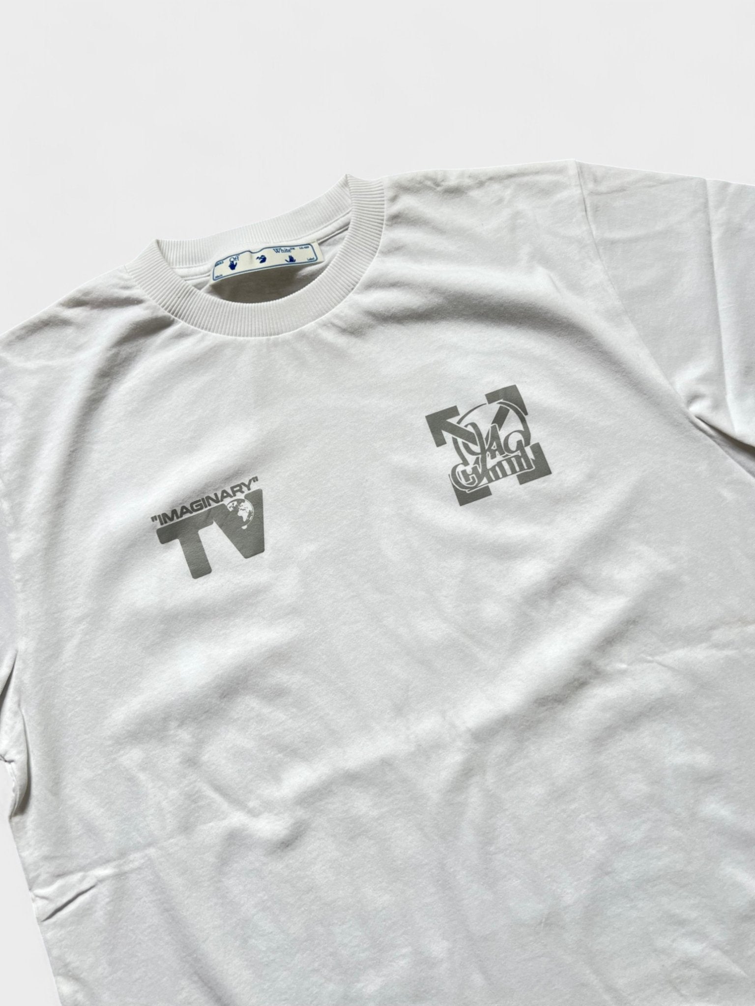 Off White Katsu TV S/S T-Shirt White Grey - Supplied FashionOff White