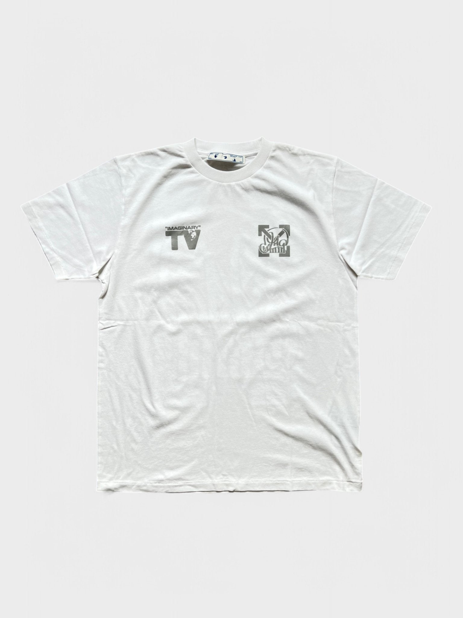 Off White Katsu TV S/S T-Shirt White Grey - Supplied FashionOff White