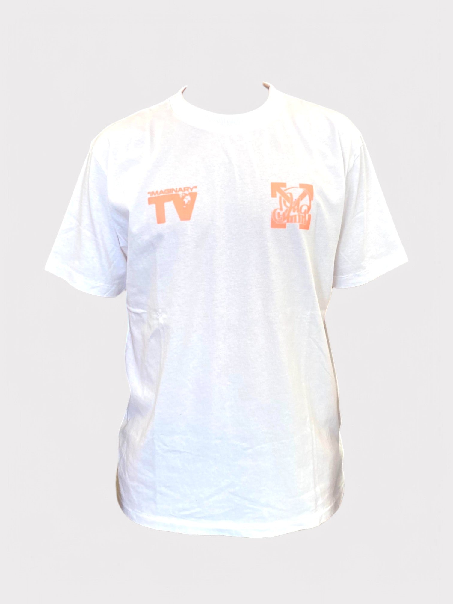 Off - White Katsu Tv S/S T-Shirt White Orange - Supplied FashionOff - White