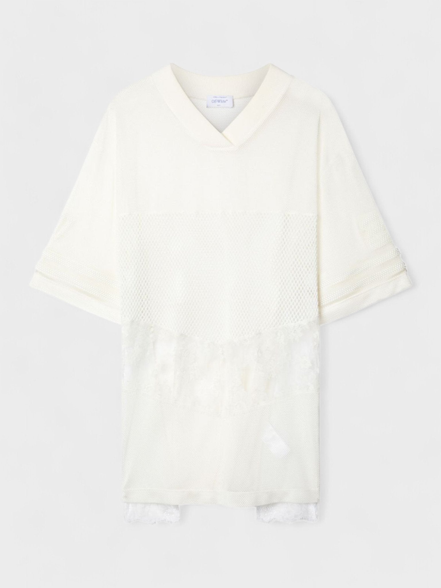 Off - White Lace & Mesh Sport Top White - Supplied FashionOff White