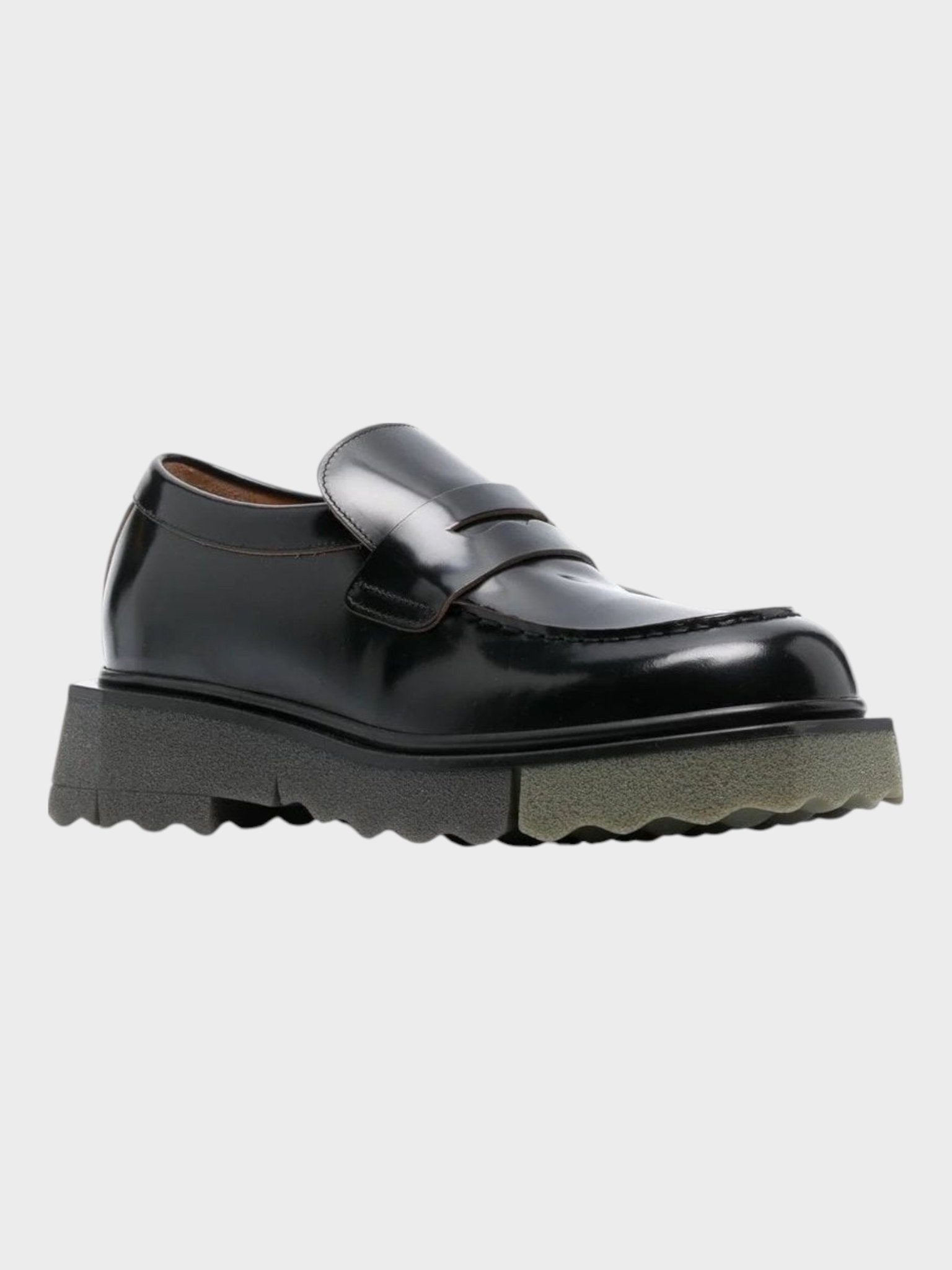 Off - White Leather Sponge Loafer Black - Supplied FashionOff - White