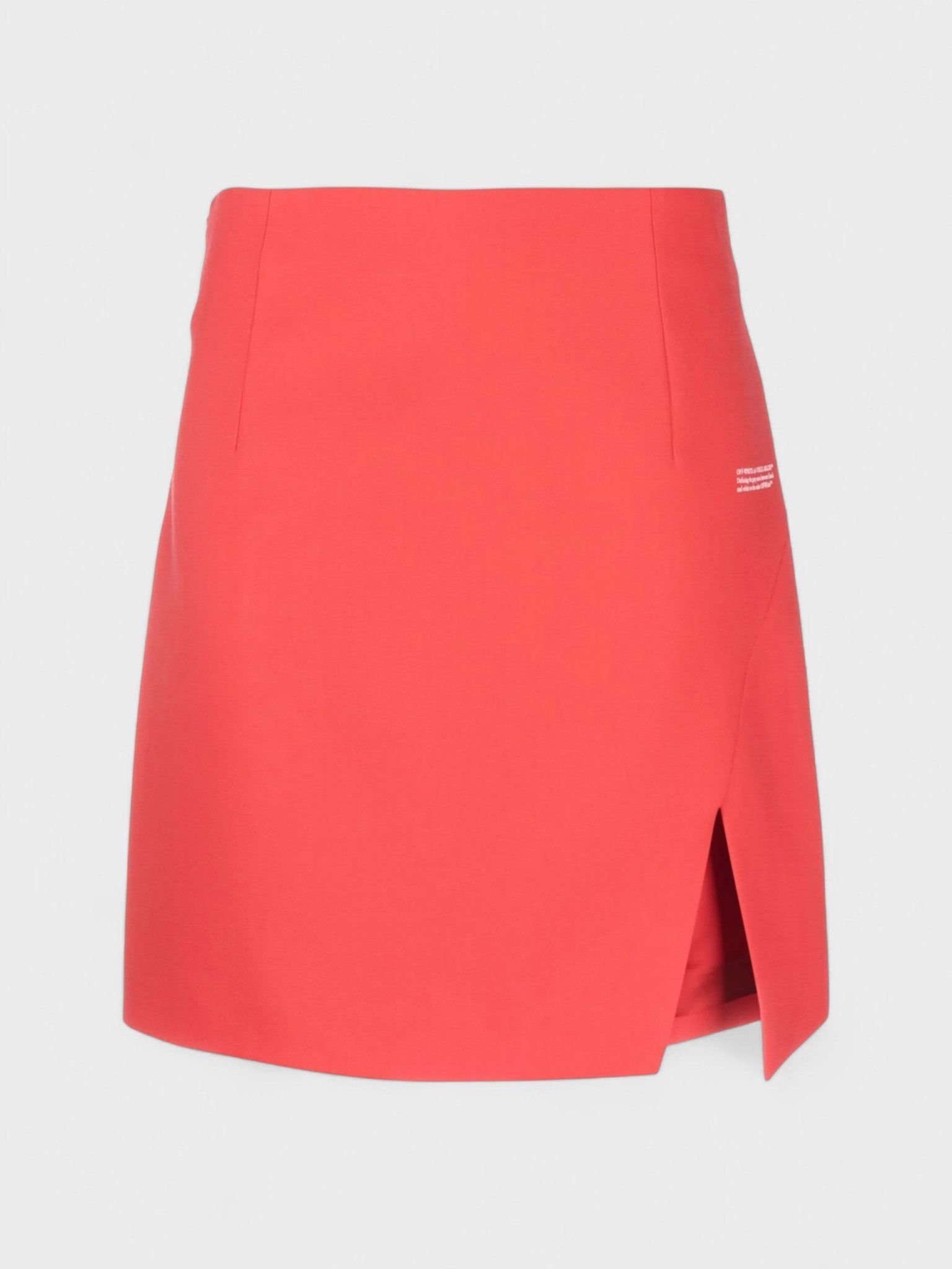 Off - White Logo Print High Waisted Skirt Red White - Supplied FashionOff - White