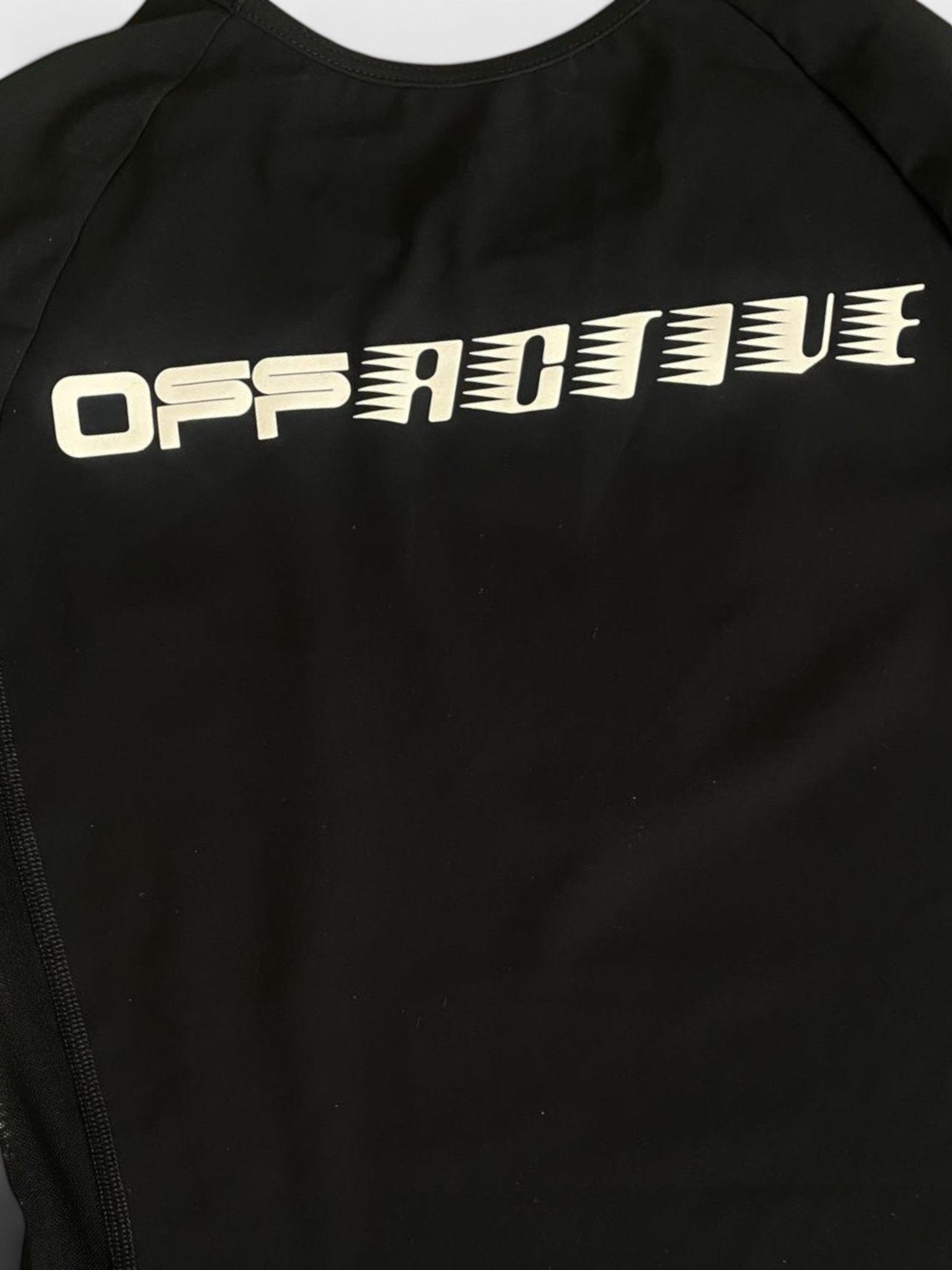 Off - White Logo Print Performance Top Black - Supplied FashionOff - White