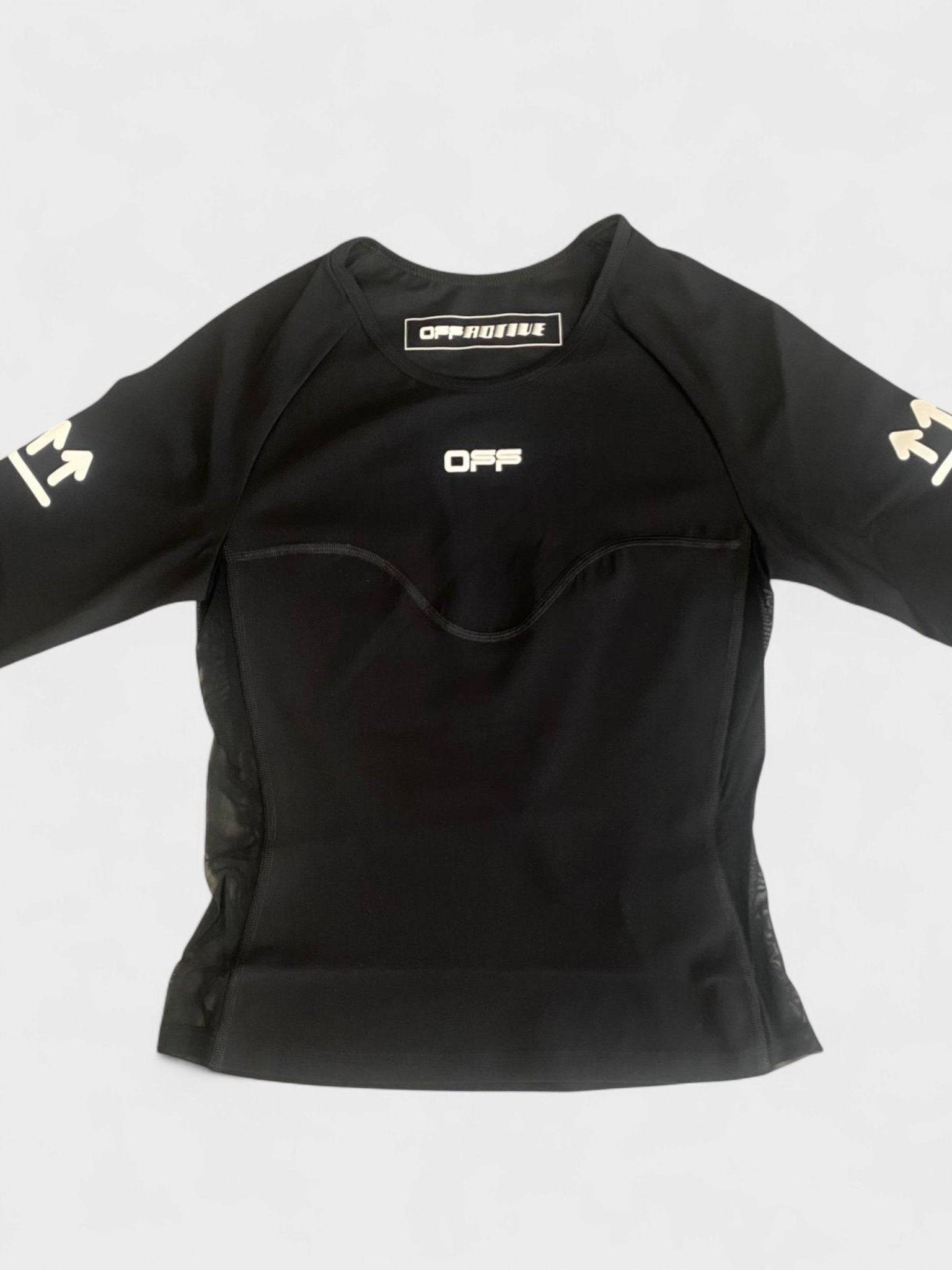 Off - White Logo Print Performance Top Black - Supplied FashionOff - White