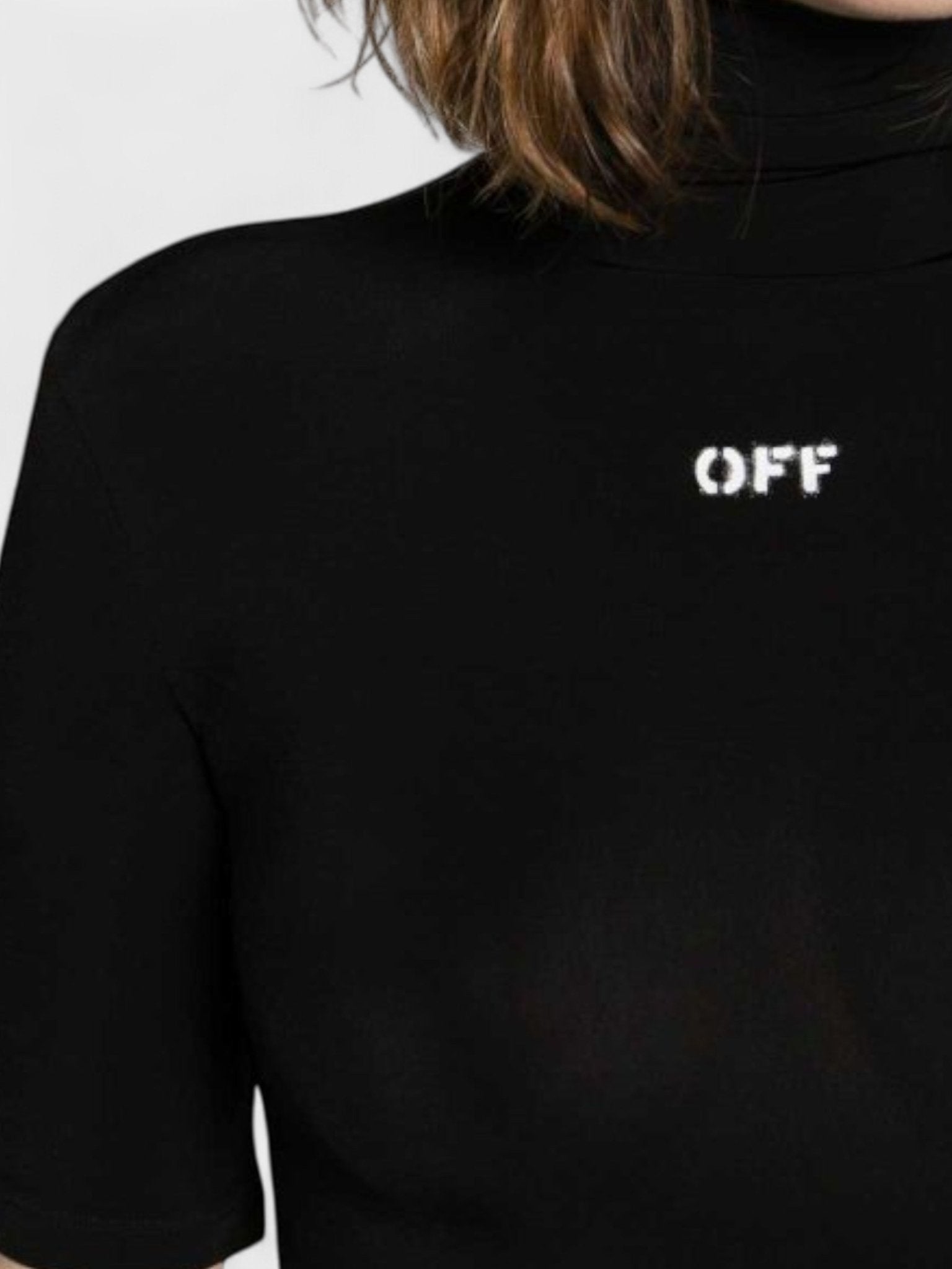 Off - White Logo Print Turtleneck Black - Supplied FashionOff - White