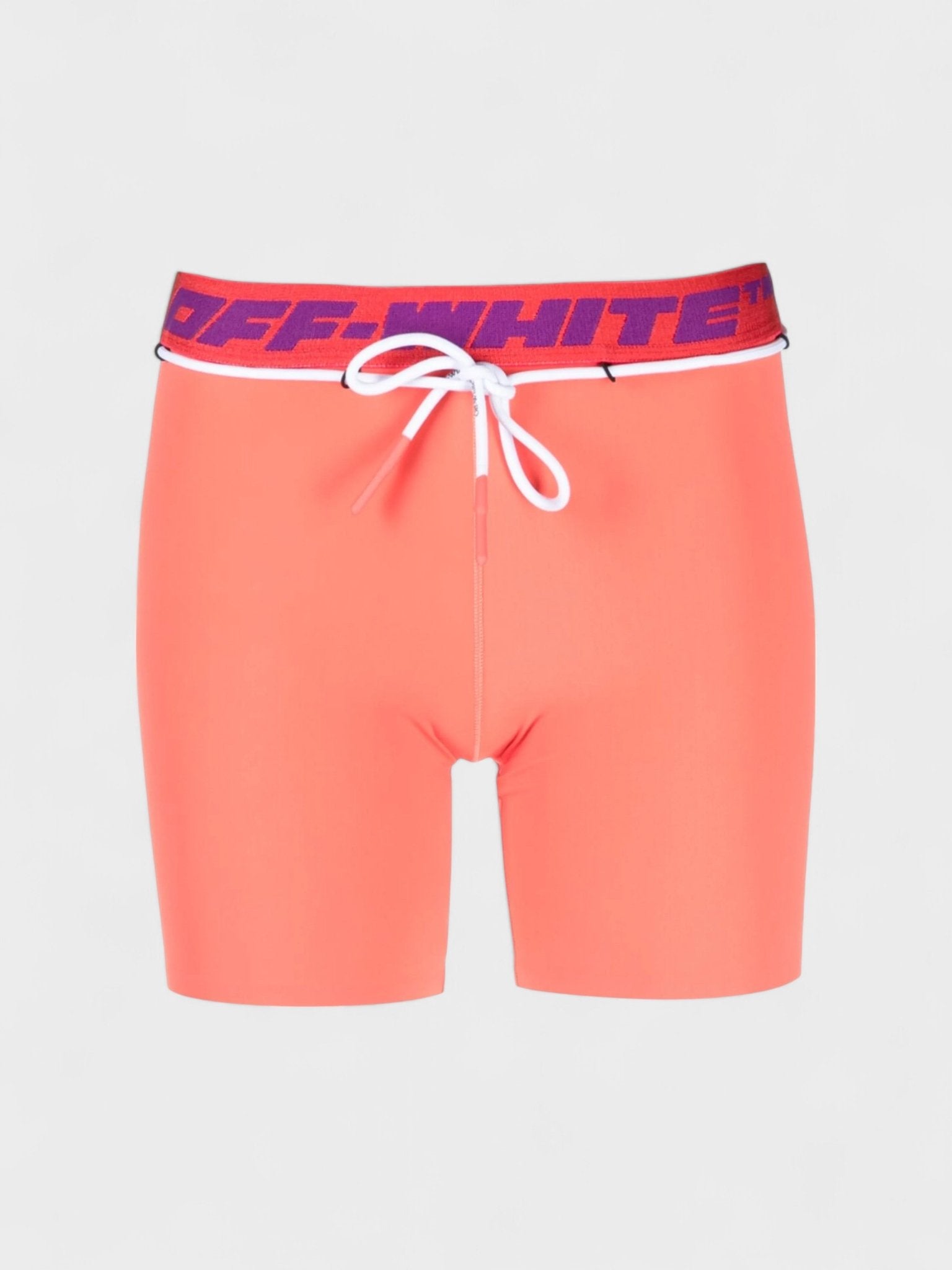 Off - White Logo Waistband Track Shorts Coral Red - Supplied FashionOff - White