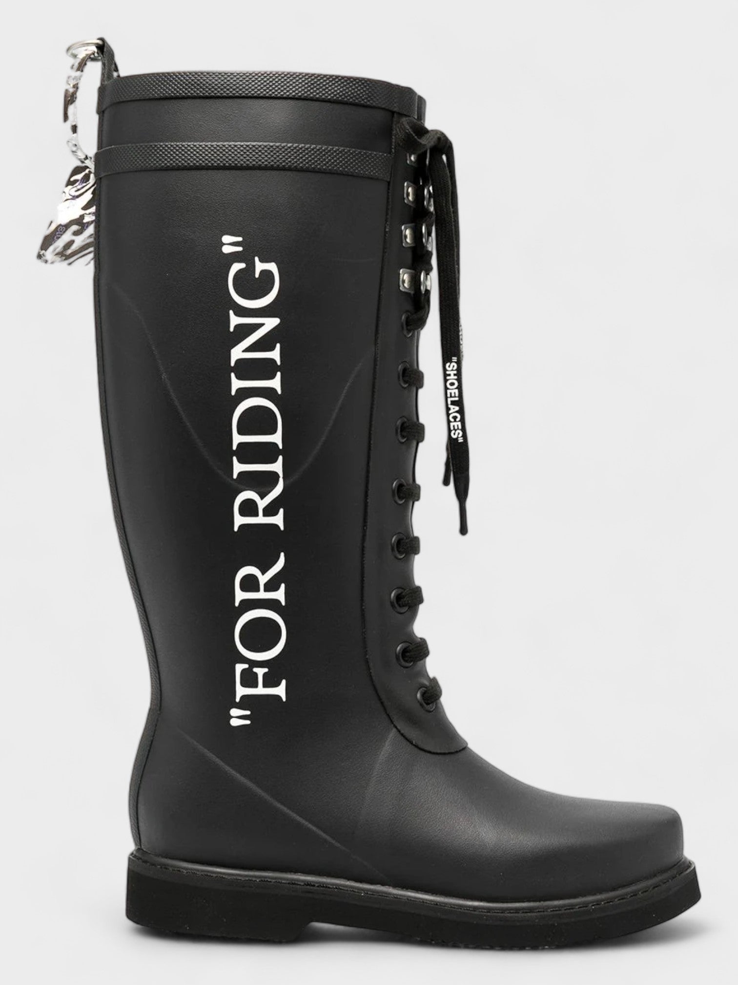 Off-White Logo Wellington Boots Black - Supplied LuxuryOff-White