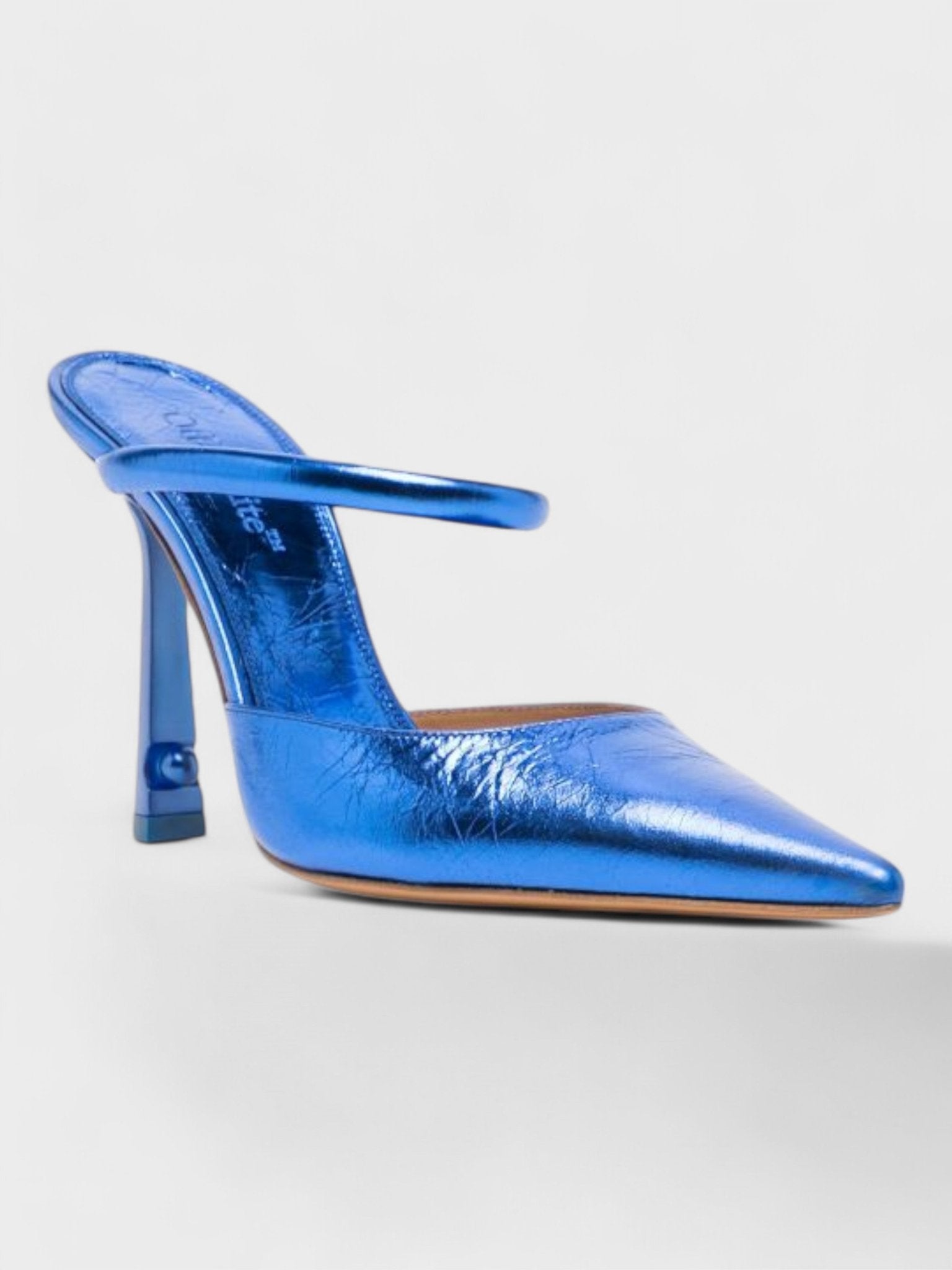 Off - White Lollipop Heels Metallic Blue - Supplied FashionOff White