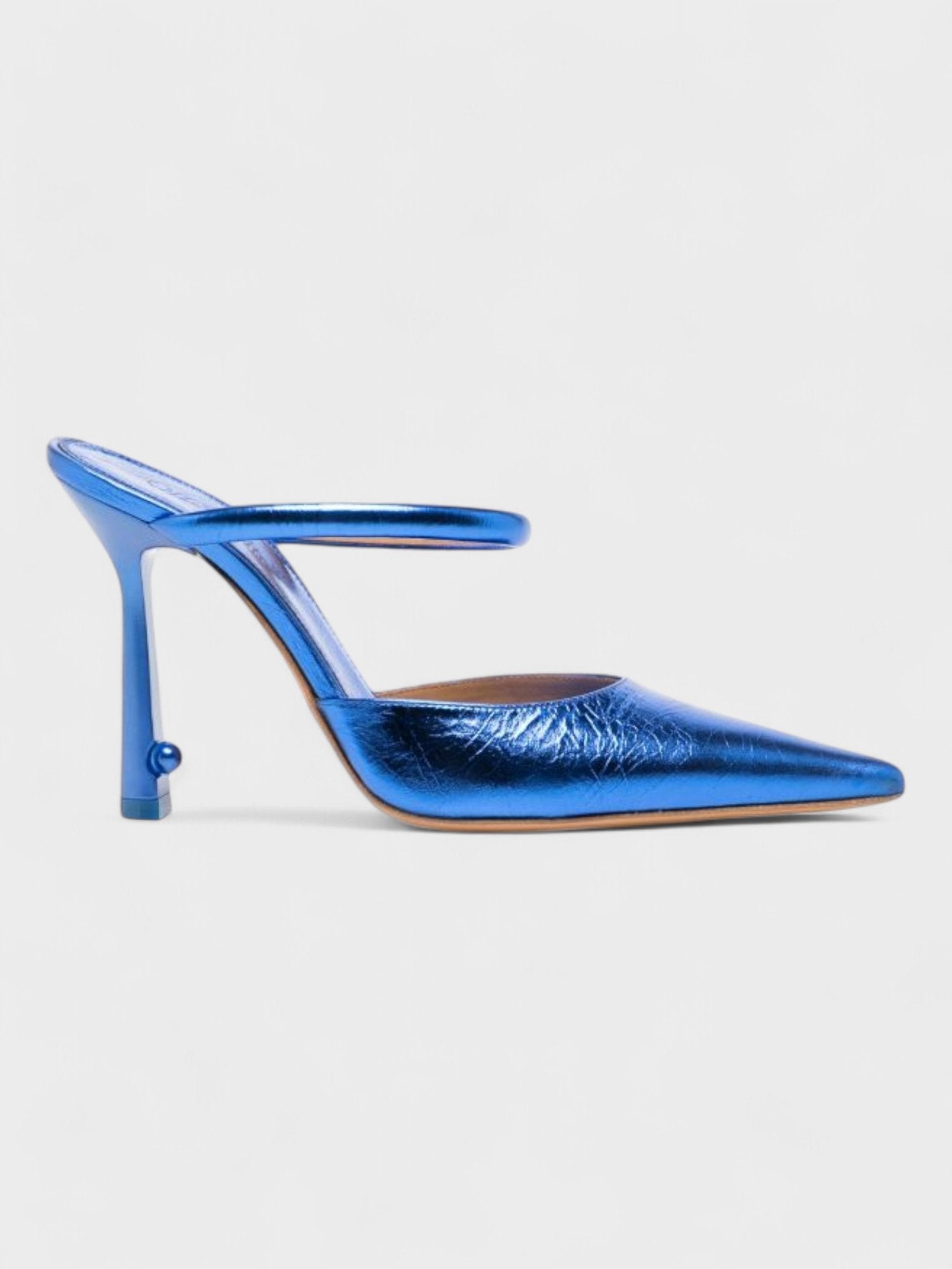 Off - White Lollipop Heels Metallic Blue - Supplied FashionOff White