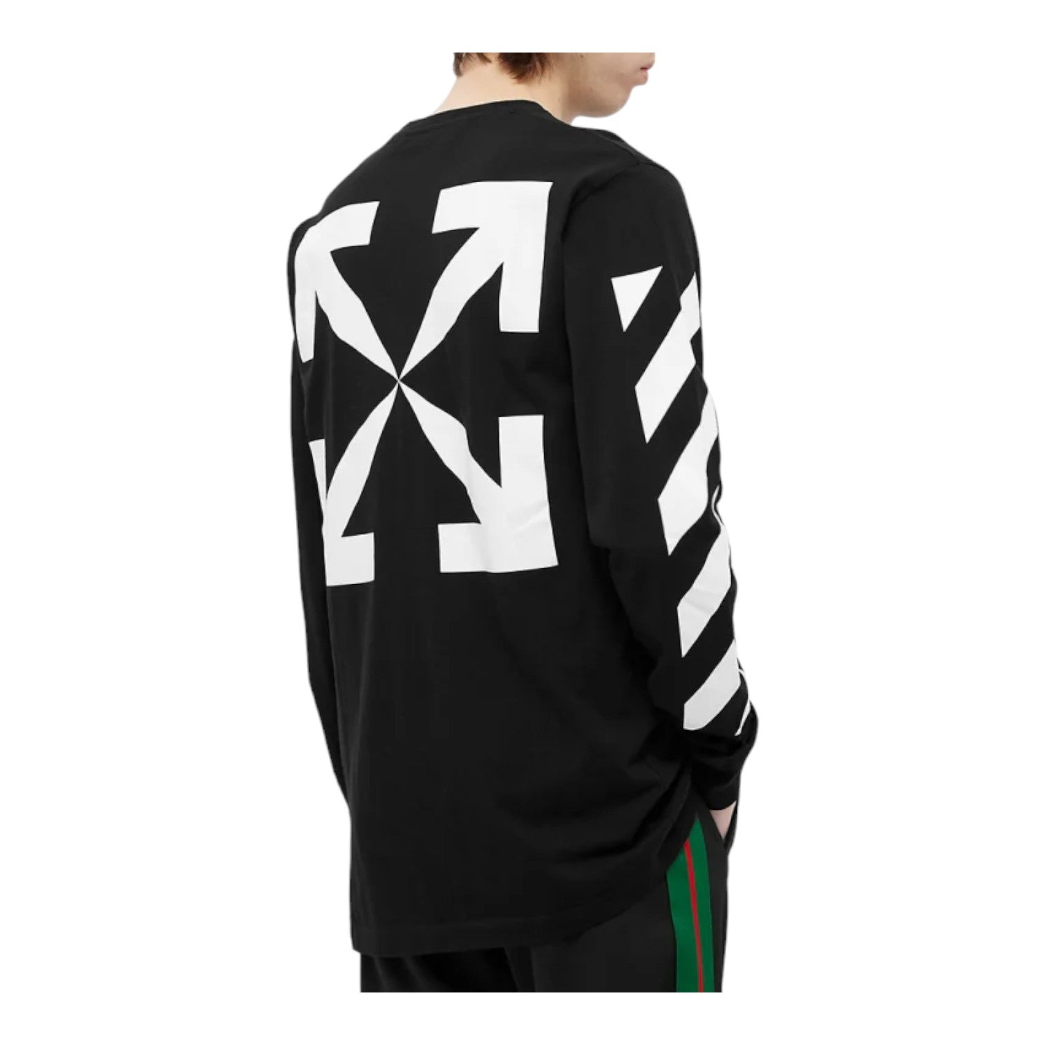 OFF-WHITE Long Sleeve Blue Mona Lisa Arrow T-Shirt - Supplied LuxuryOff-White