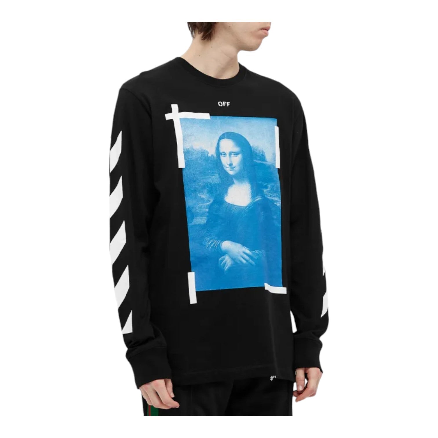 OFF-WHITE Long Sleeve Blue Mona Lisa Arrow T-Shirt - Supplied LuxuryOff-White