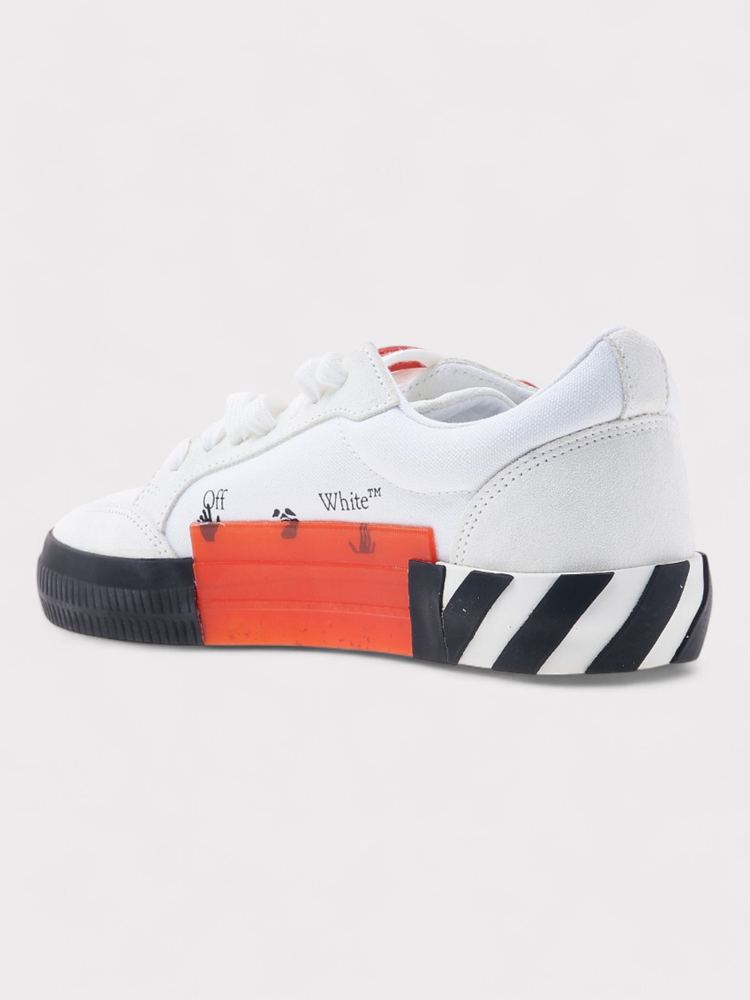 Off - White Low Vulcanized Canvas Sneakers White Blue - Supplied FashionOff White