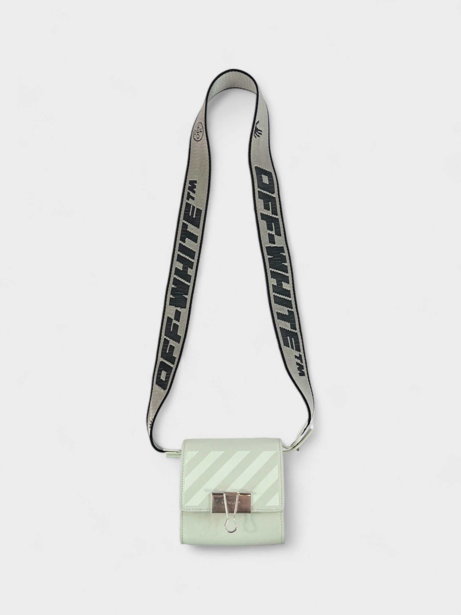 Off White Mini Lipstick Credit Card Bag Sage - Supplied LuxuryOff-White