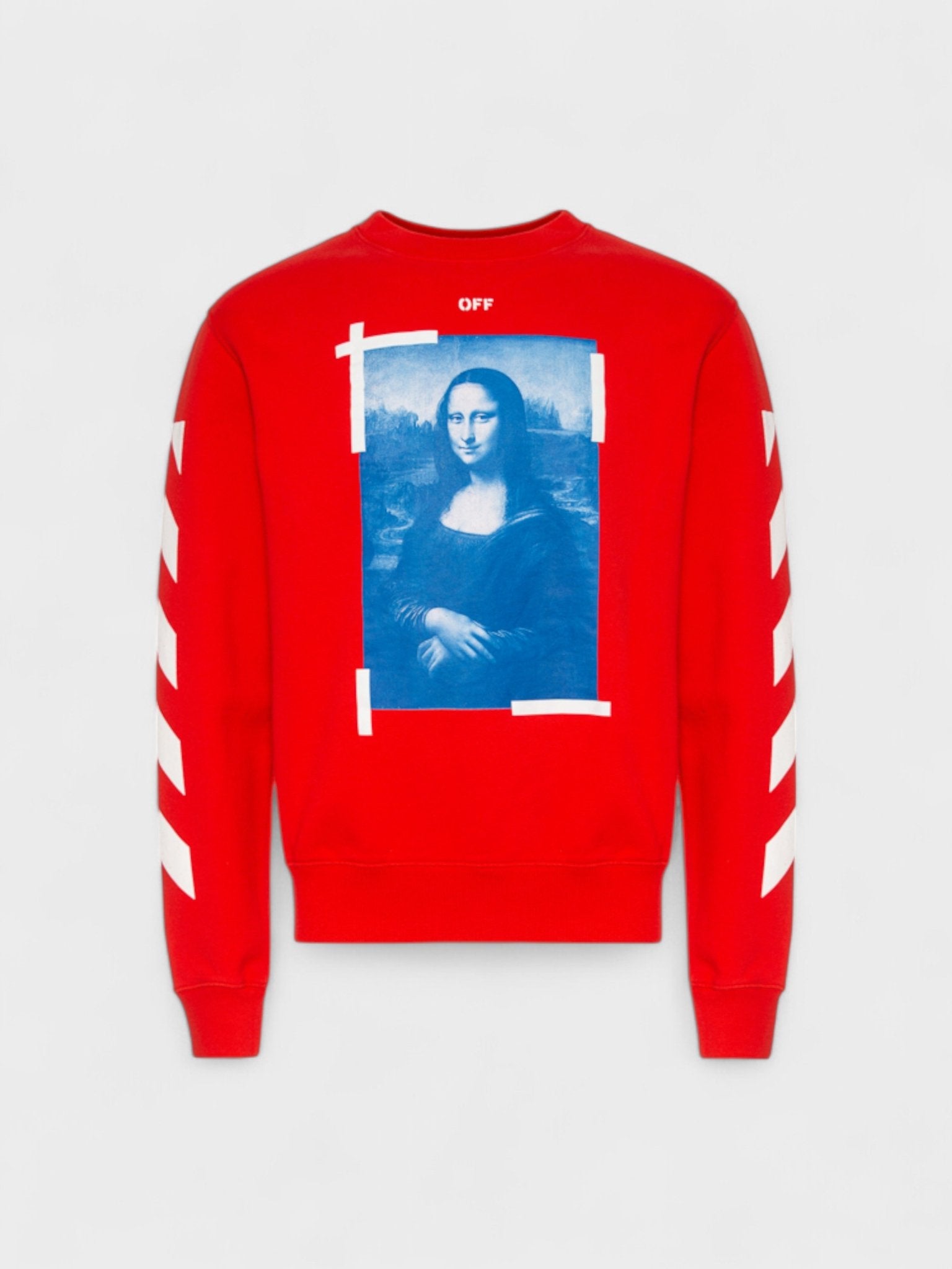 Off - White Monalisa Arrow Slim Crewneck Red White - Supplied FashionOff - White