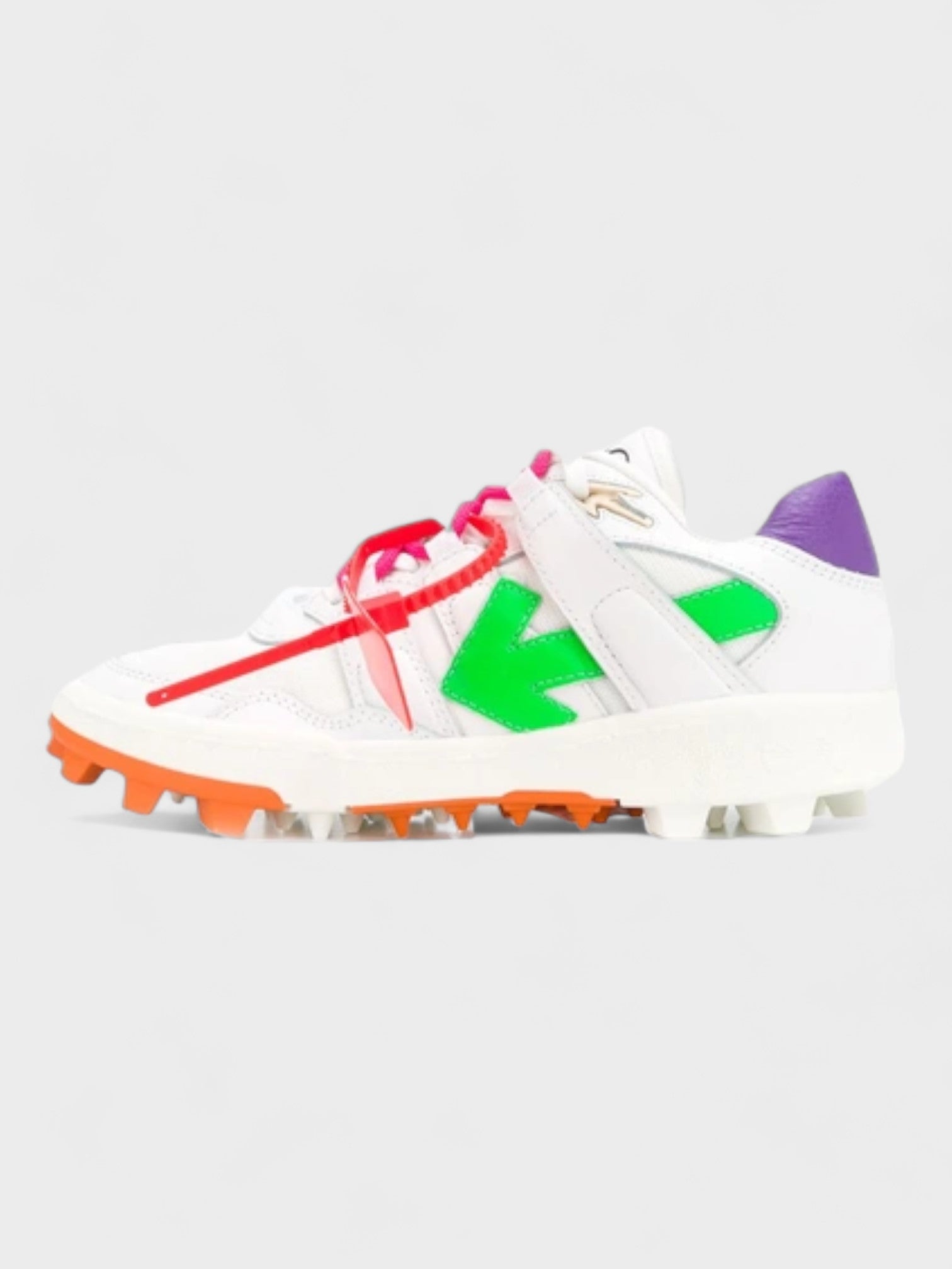 Off-White Mountain Cleats Leather Sneakers White - Supplied LuxuryOff-White