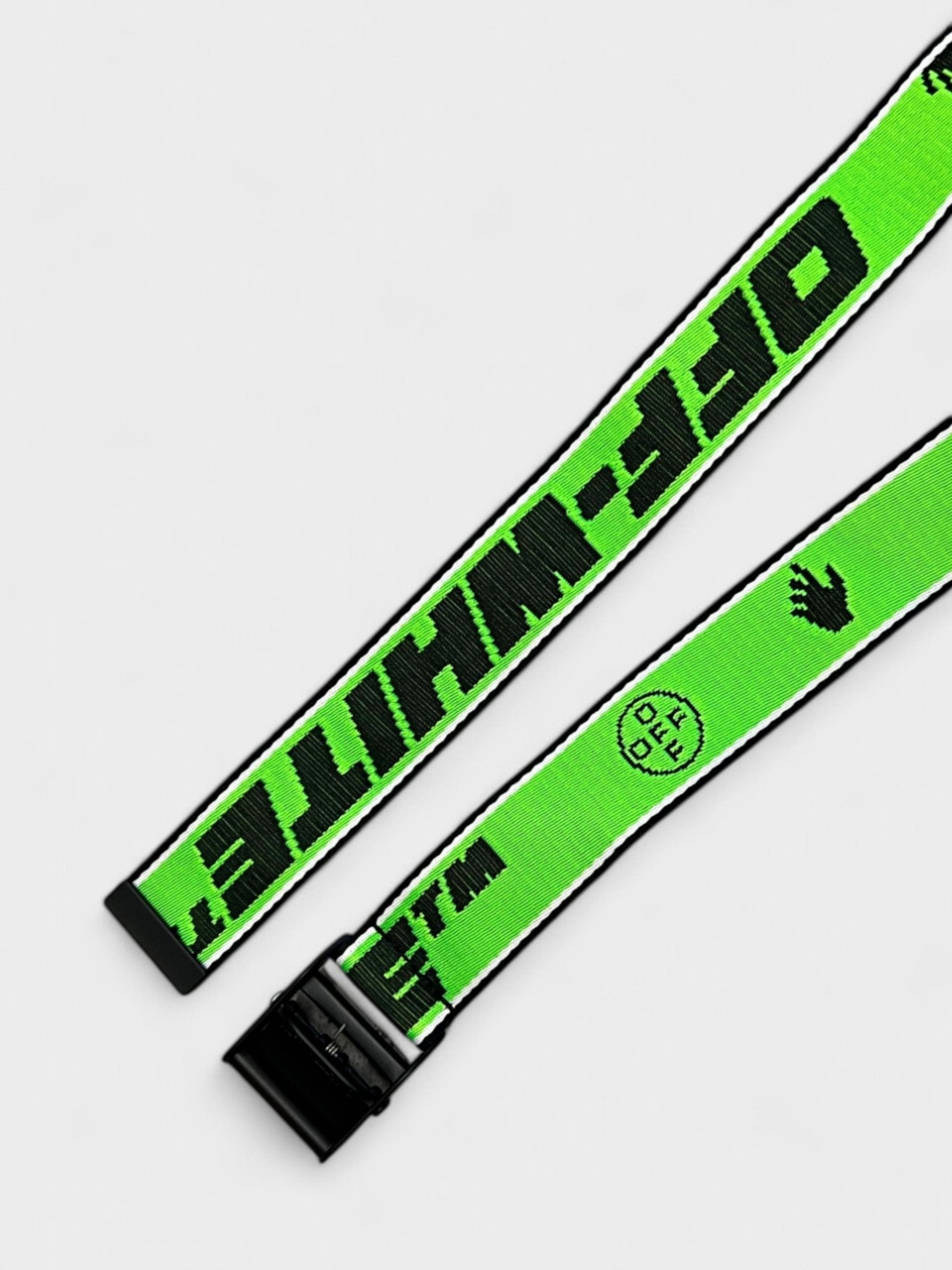 Off - White New Logo Industrial Fluorescent Green Belt - Supplied FashionOff White