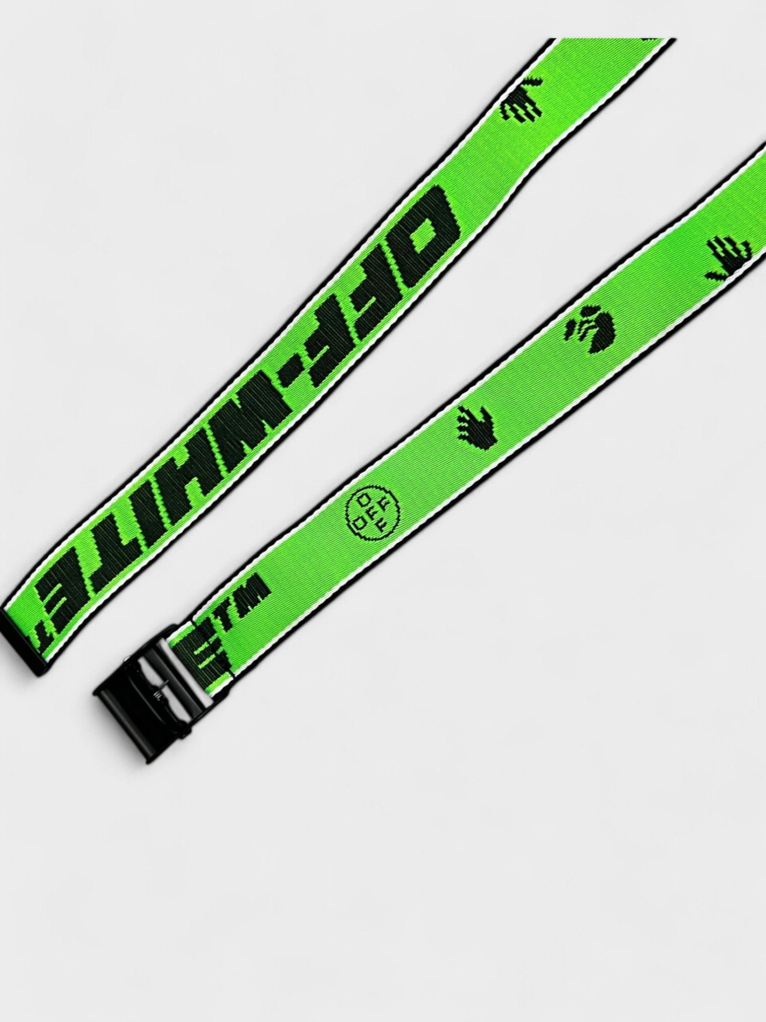 Off - White New Logo Industrial Fluorescent Green Belt - Supplied FashionOff White