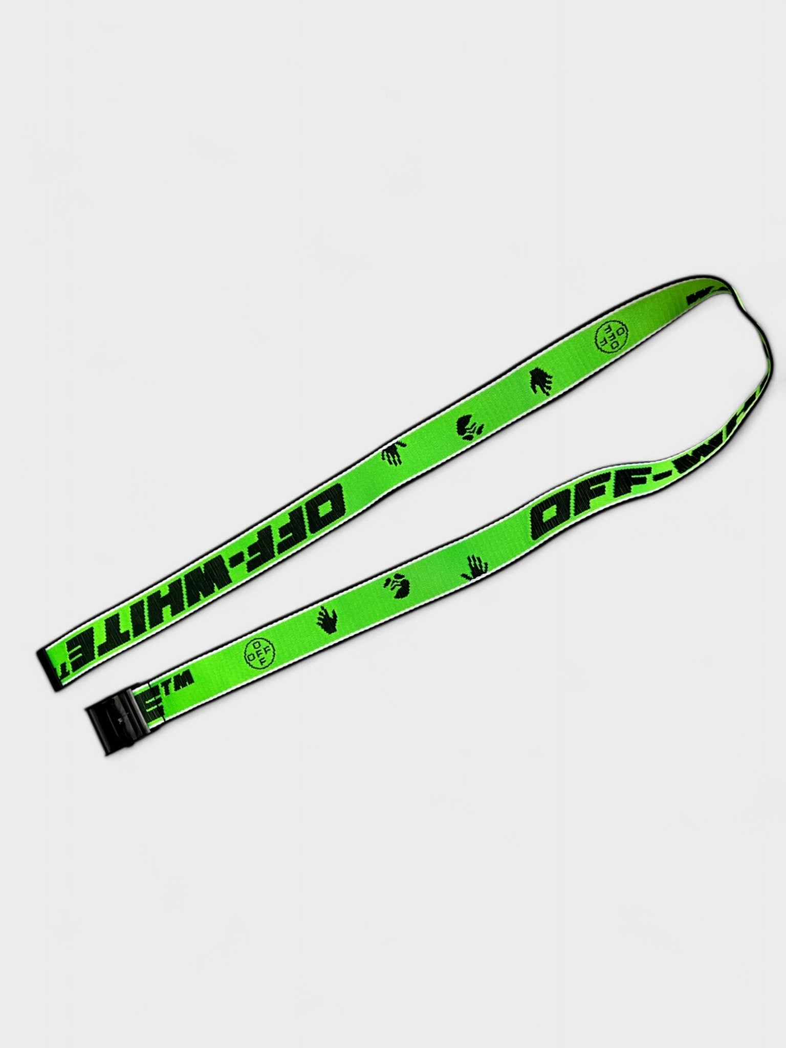 Off - White New Logo Industrial Fluorescent Green Belt - Supplied FashionOff White