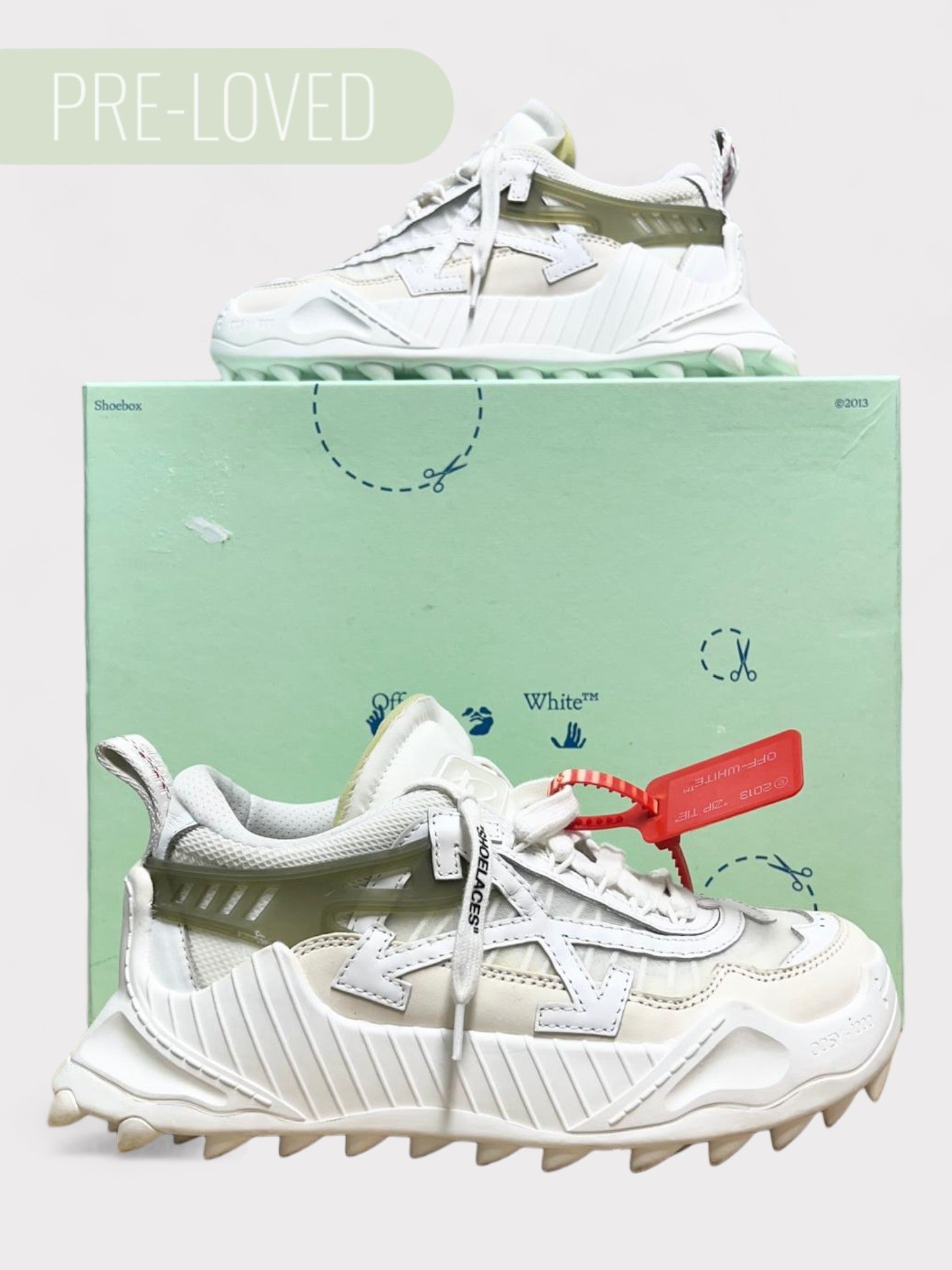 Off White Odsy 1000 White Grey Wmns UK4/EU37 - Supplied LuxuryOff-White