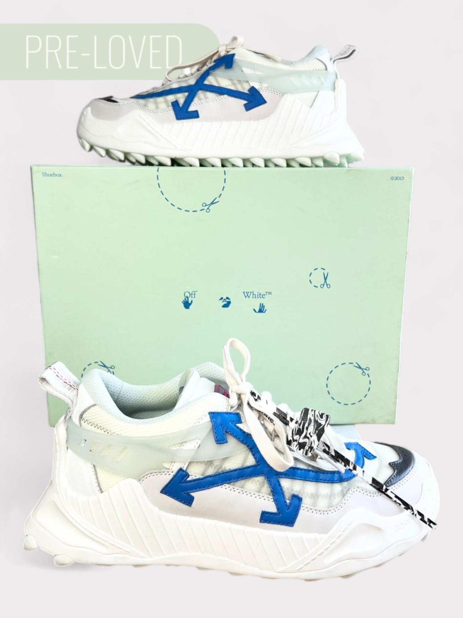 Off White Odsy 1000 White/Blue UK9/EU43 - Supplied LuxuryOff-White