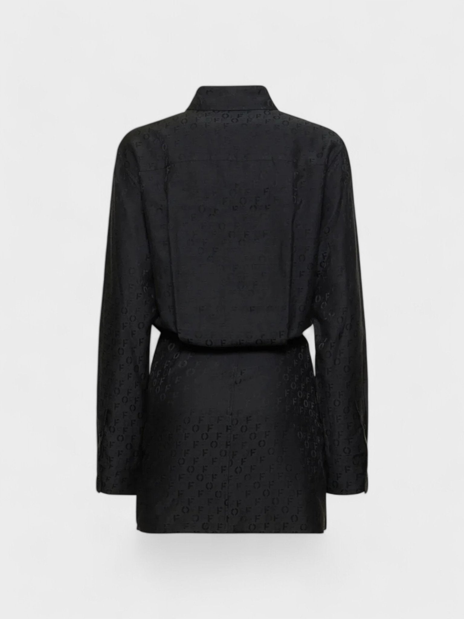 Off - White Off Jacquard Twist Shirt Dress 'Black' - Supplied FashionOff White